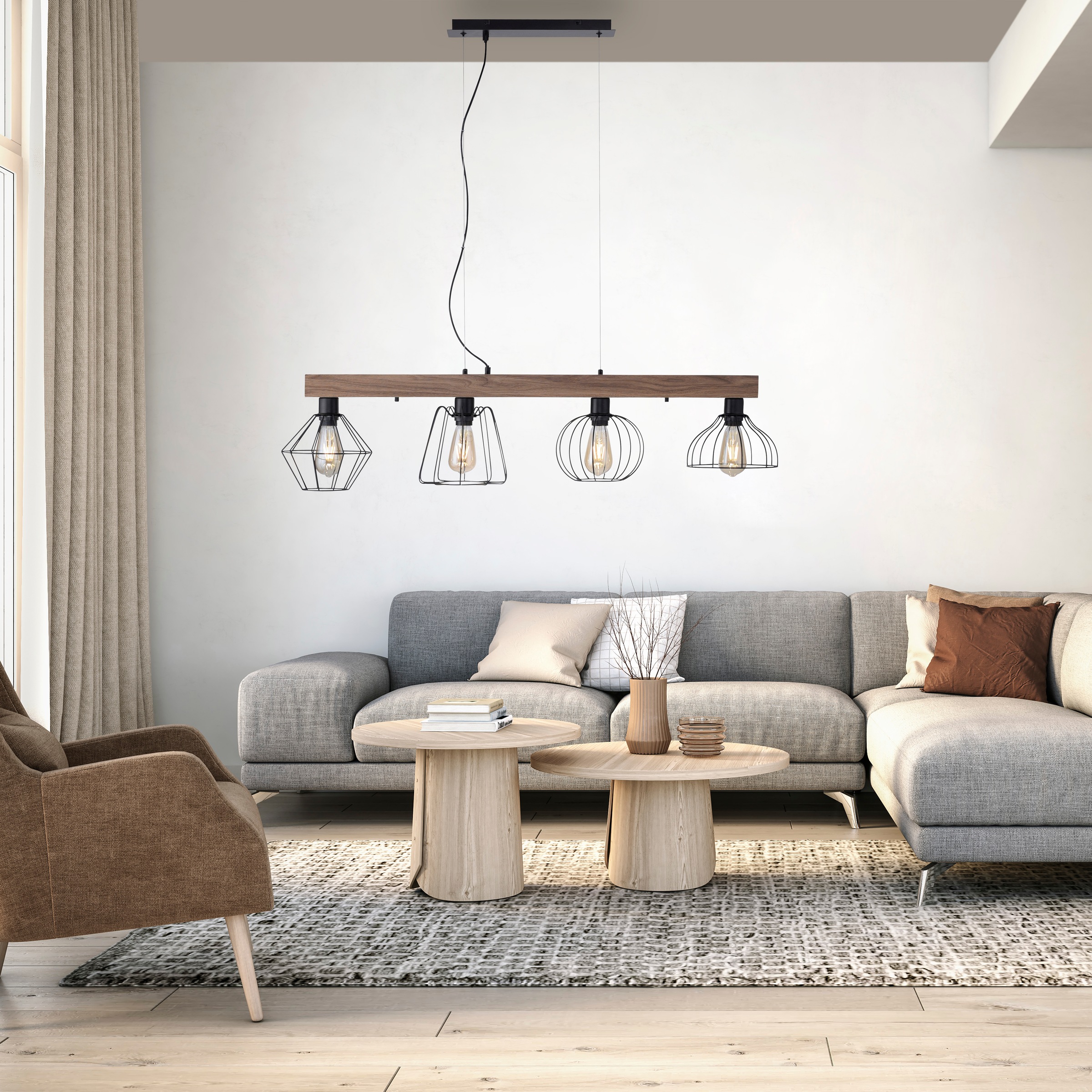 JUST LIGHT Pendelleuchte »KASKA« E27 1 Stk. ExklusiveE27