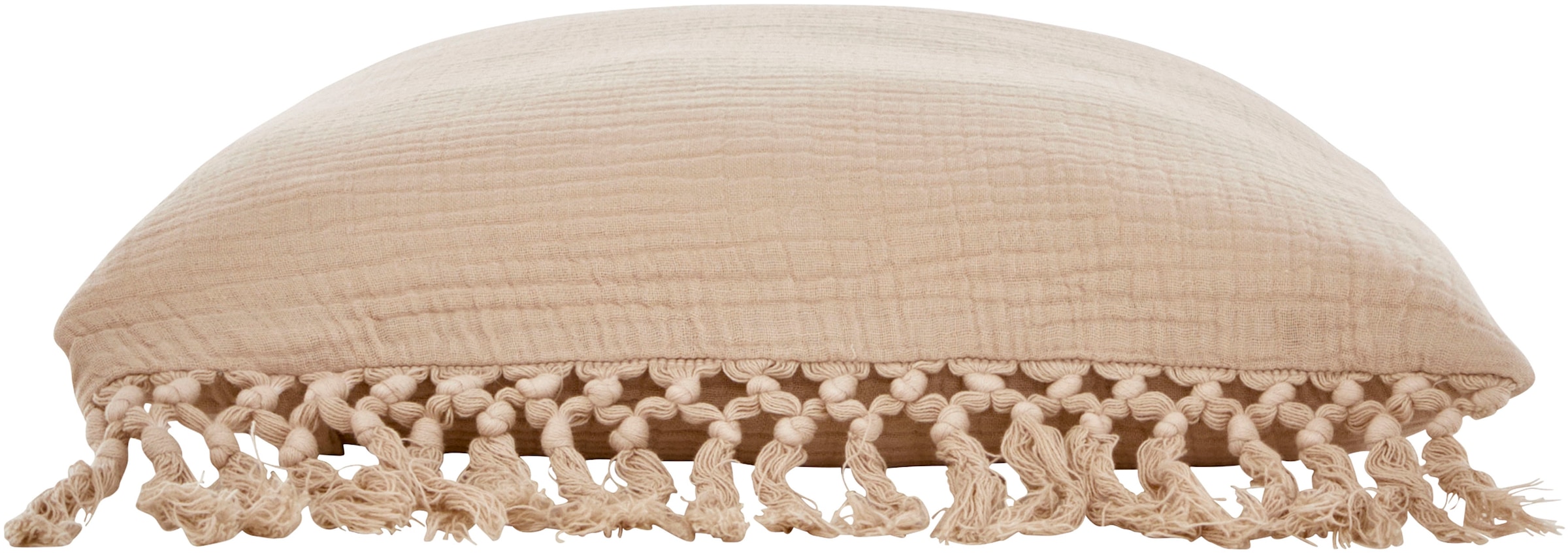 LeGer Home by Lena Gercke Kissenbezug »Hevin«, (2 St.), Musselin Optik, 2-er Set, ohne Füllung, mit Fransen