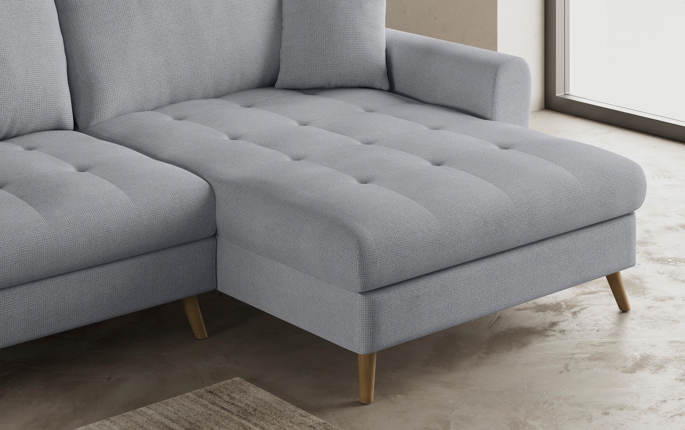 Mr. Couch Ecksofa »Blackburn II L-Form«, Wahlweise mit Kaltschaumpolsterung bis 140 kg belastbar