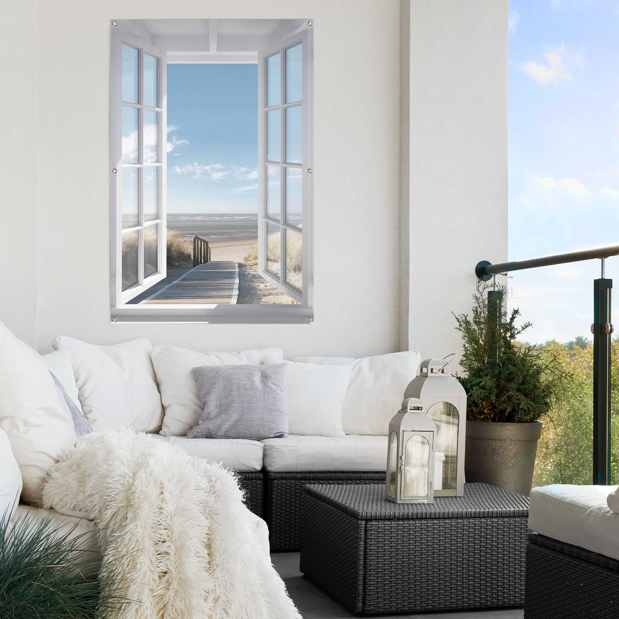 Reinders! Poster »Fenster zur Nordsee«, Outdoor für Garten oder Balkon