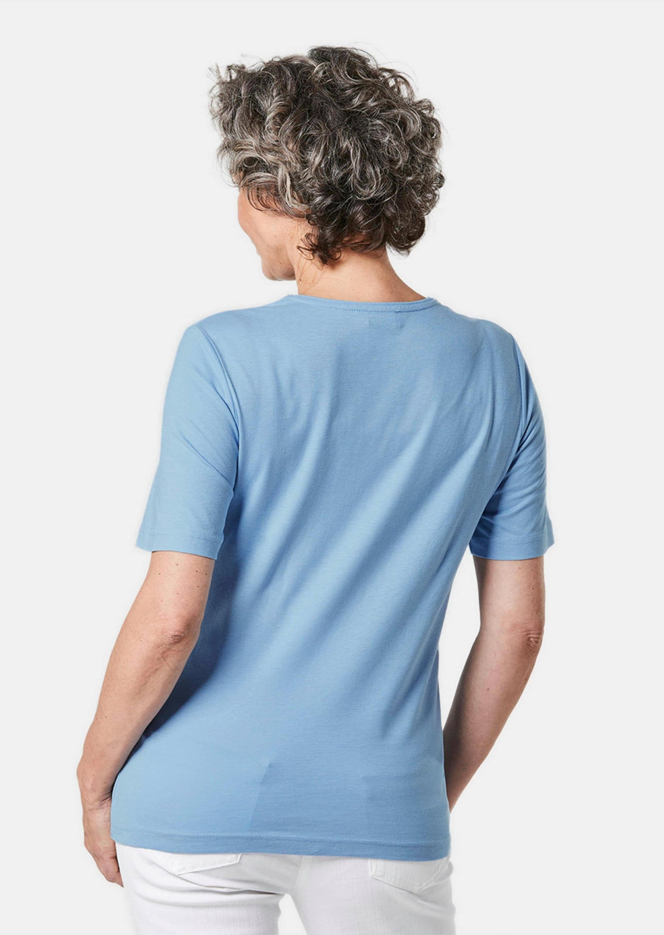 GOLDNER Langarm-Poloshirt »T-Shirt Basic T-Shirt aus reiner Baumwolle«