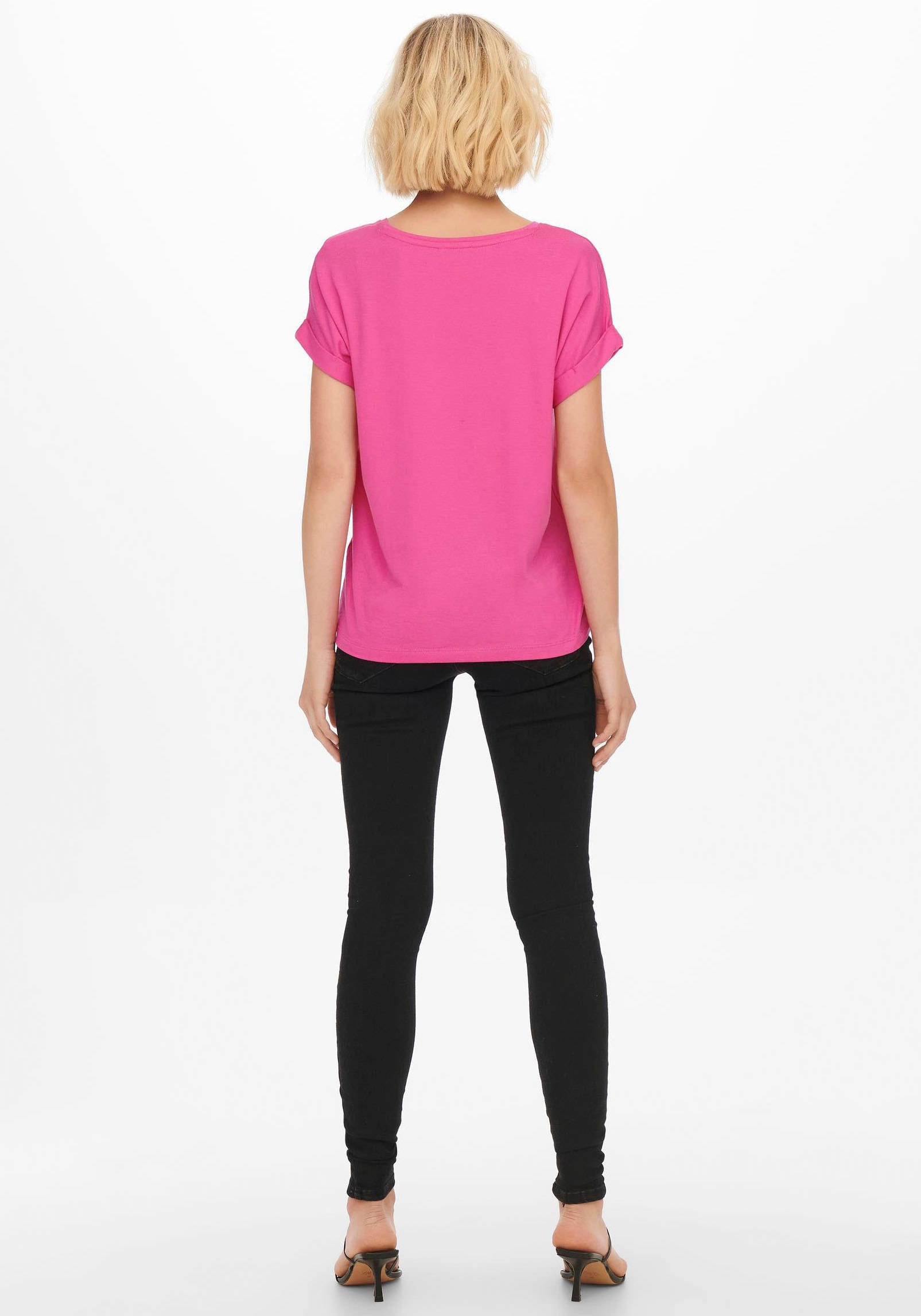 ONLY T-Shirt »ONLMOSTER S/S O-NECK TOP NOOS JRS«, mit Aufschlag am Arm