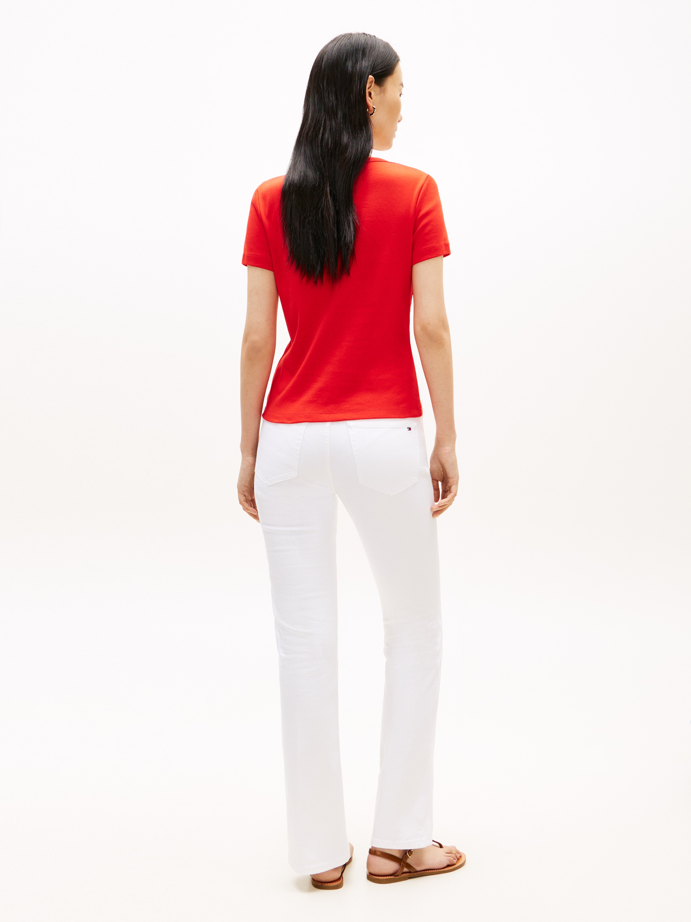 Tommy Hilfiger Kurzarmshirt »GOLD BUTTON SLIM SS TEE«