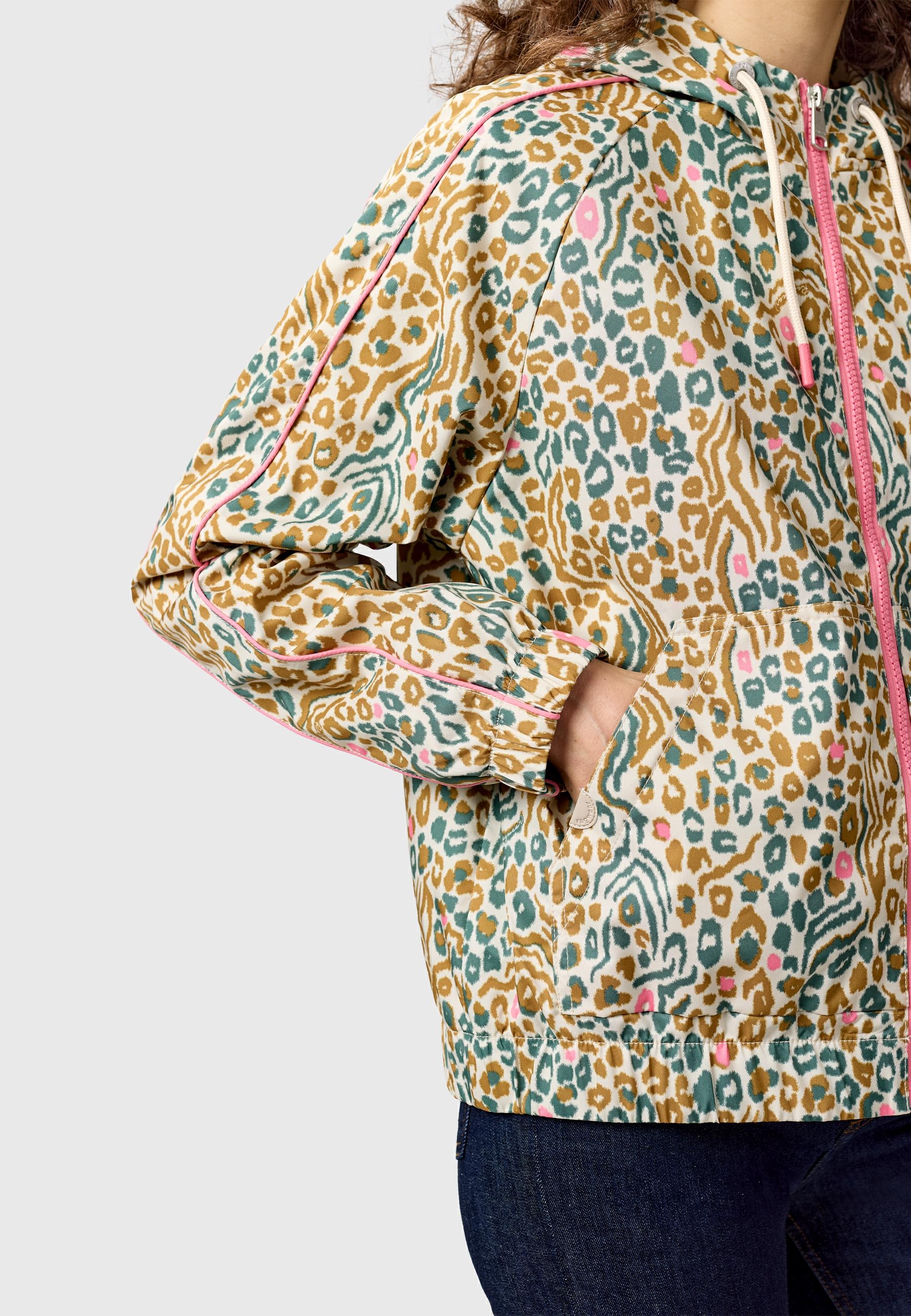 Ragwear Funktionsjacke »Funktionsjacke Andrin Print« mit Kapuze Gemusterte funktionale Übergangsjacke