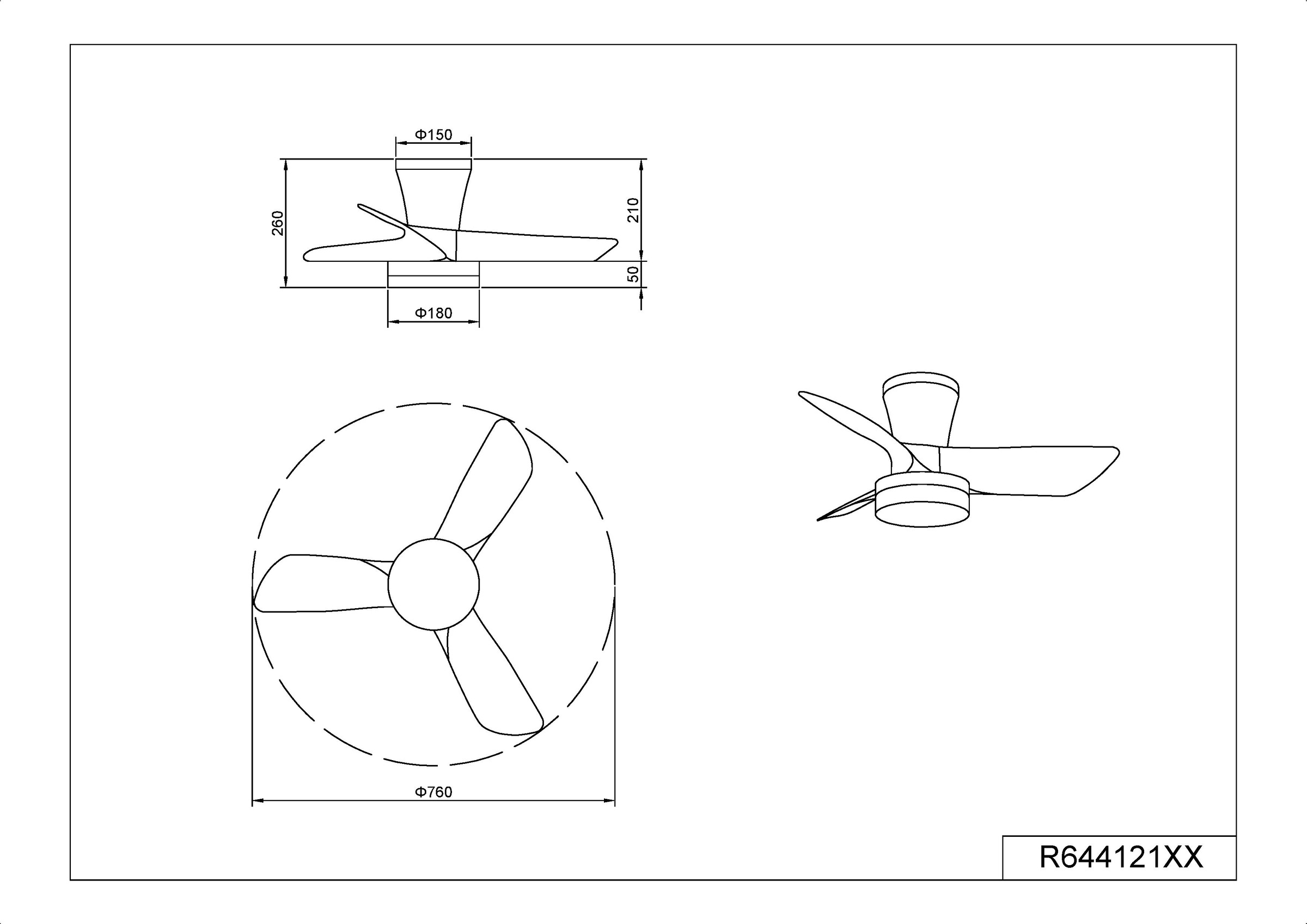 REALITY Leuchten LED Deckenleuchte »RANDERS mit Ventilator, Deckenventilator mit Licht inkl Fernbedienung« LED-Board 1 Stk. warmweiß - kaltweiß 6 Geschwindigkeiten Timer Vor- & Rücklauf LED dimmbar CCT Nachtlicht