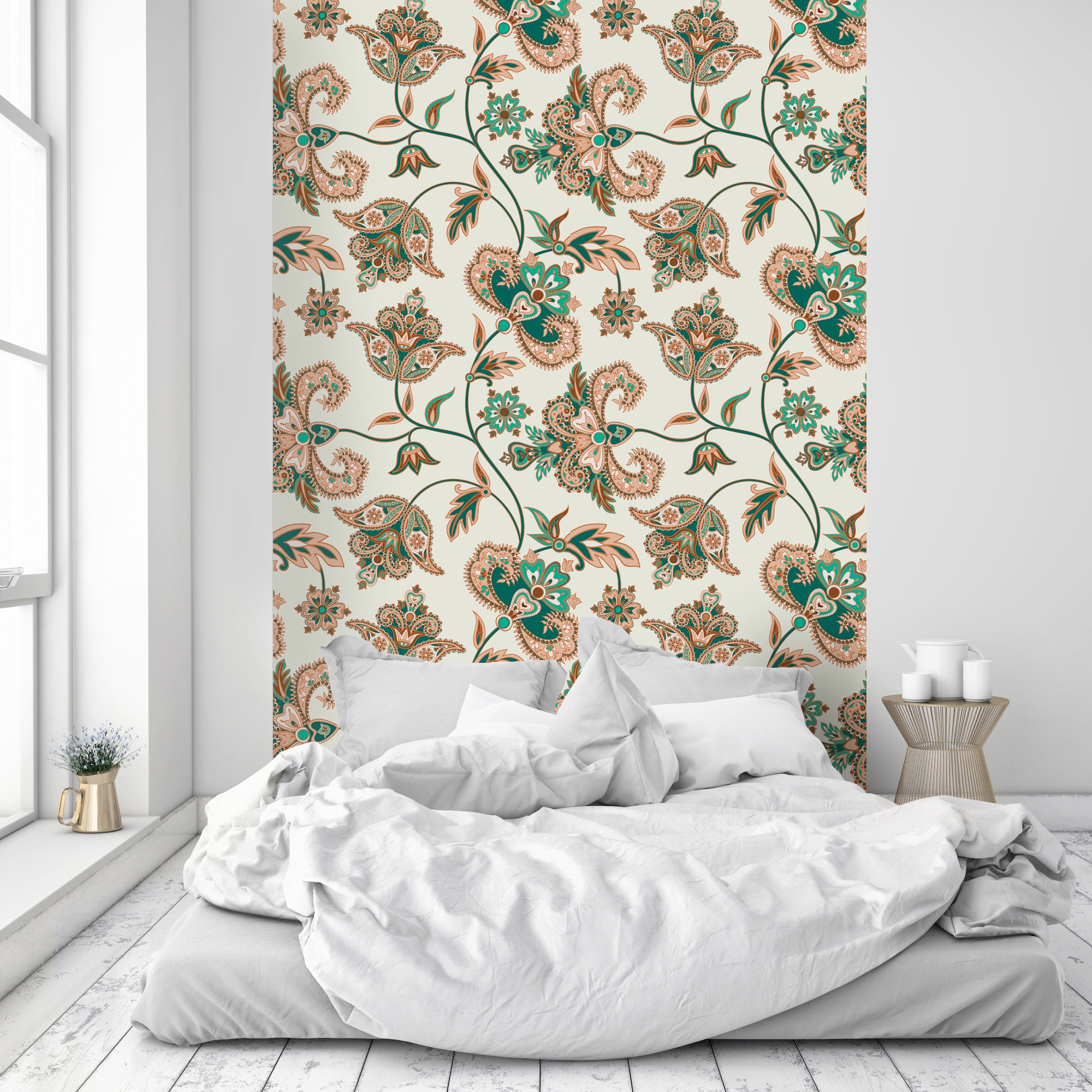 queence Vinyltapete »Betty«, gemustert-Farbverlauf-bedruckt-abstrakt, 90x250cm, selbstklebend, kinderleichte Anbringung, Sticker