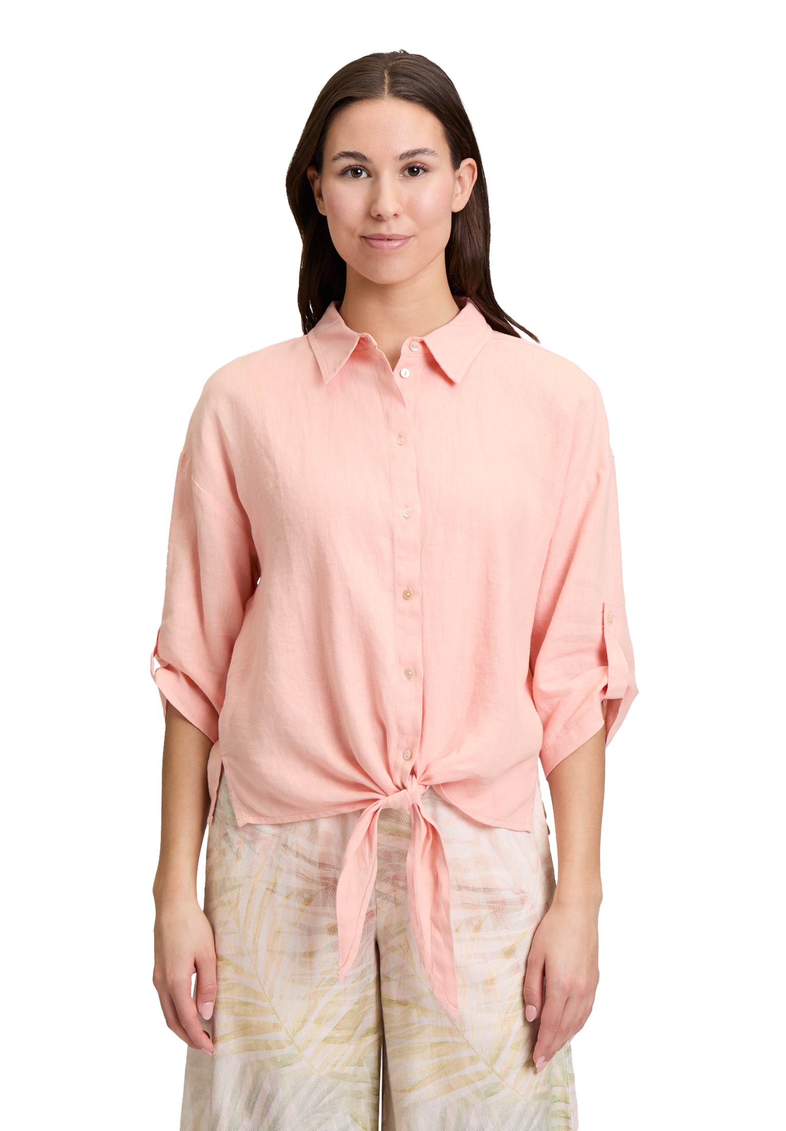 Cartoon Klassische Bluse »Leinenbluse mit Kragen«
