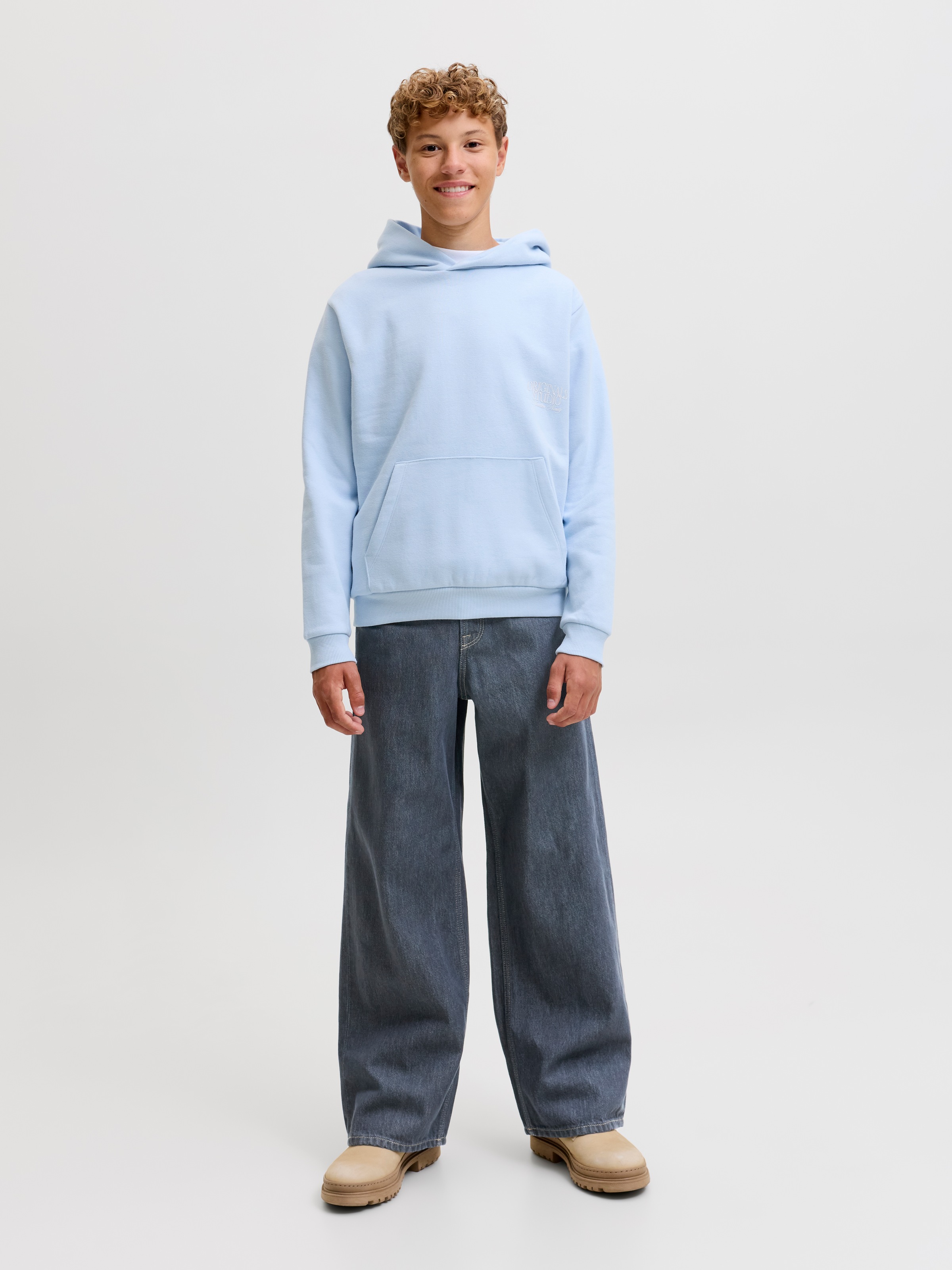 Jack & Jones Junior Weite Jeans »JJIDAVE JJORIGINAL AKM 899 SN JNR« Baumwolle, weit geschnitten