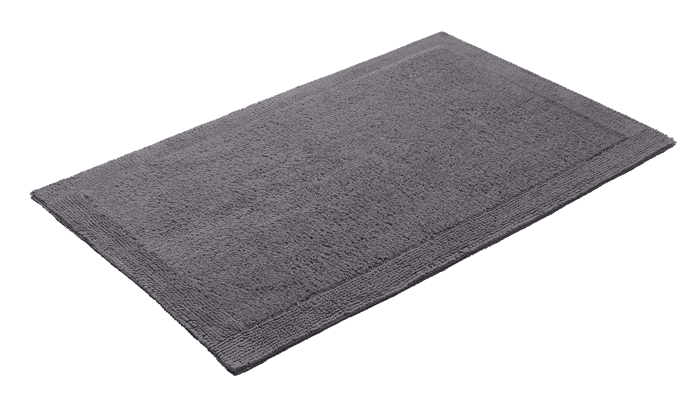 my home Badematte »Kapra, Badvorleger, Badezimmer Teppich«, beidseitig nutzbar-fußbodenheizungsgeeignet-strapazierfähig, mit Bordüre, Badteppich, Badematte, Baumwolle