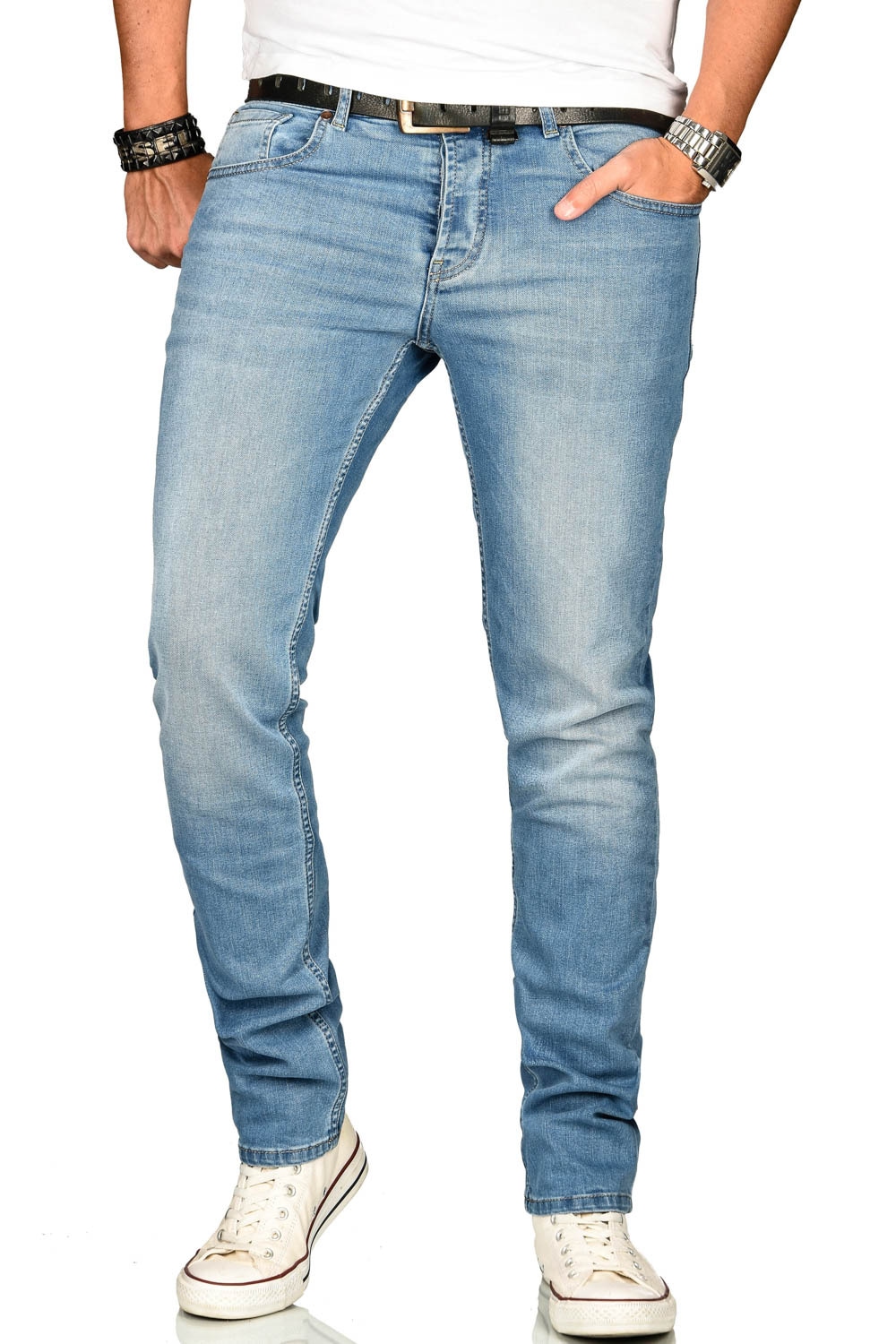 Alessandro Salvarini Stretch-Jeans »A. Salvarini Herren Jeans Blau Multi AS170-AS174«