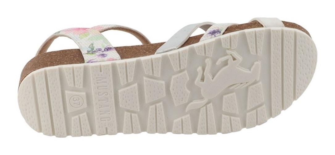 Mustang Shoes Sandalette »Magnolia«  Riemchensandale, Sommerschuh mit modischem Druck
