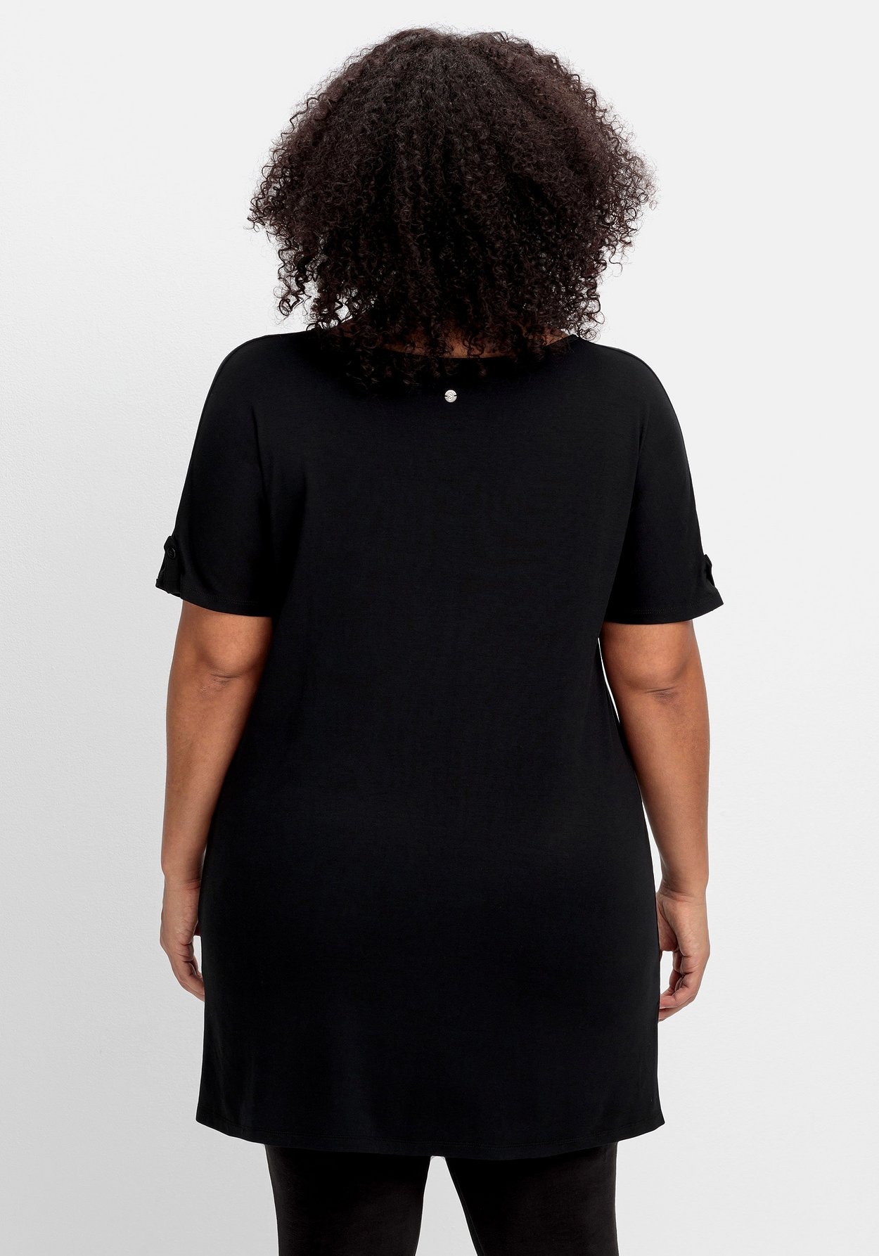 Sheego Longshirt »Longshirt mit Frontdruck, in Oversize-Form«, mit Frontdruck, in Oversize-Form