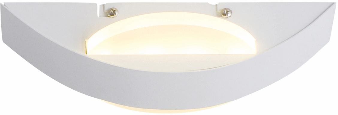 näve LED Wandleuchte »Stan«, 1 flammig-flammig, Effizienzklasse: E,  weiß/satiniert, Metall/Acryl, l: 24cm, h: 13cm bei OTTO