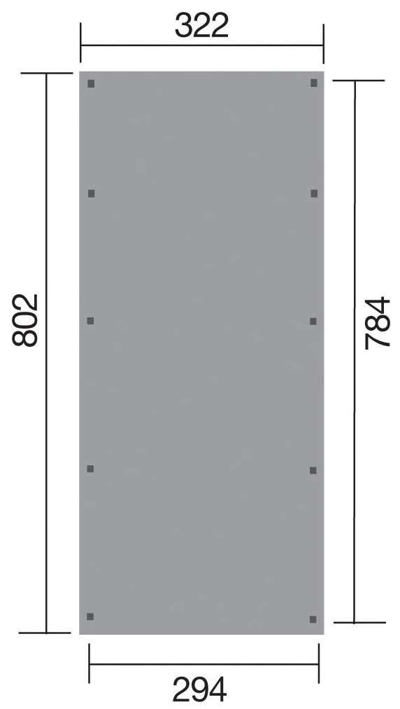 weka Einzelcarport »617 Gr.3«, Holz, 270 cm, braun