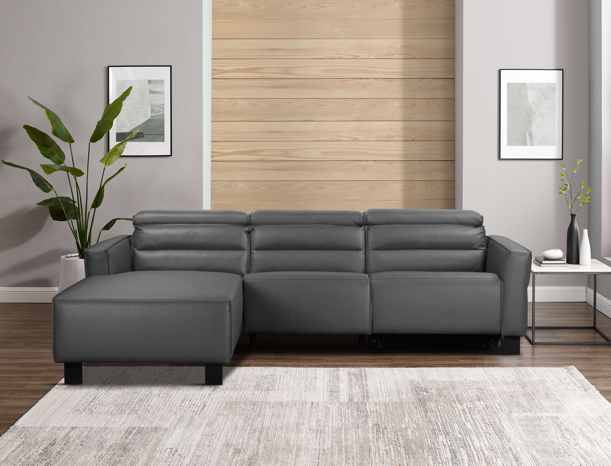 Places of Style Ecksofa »Carpari, L-Form, 263 cm, manuelle o. elektrische Relaxfunktion,«, USB A/C und Kopfteilverstellung