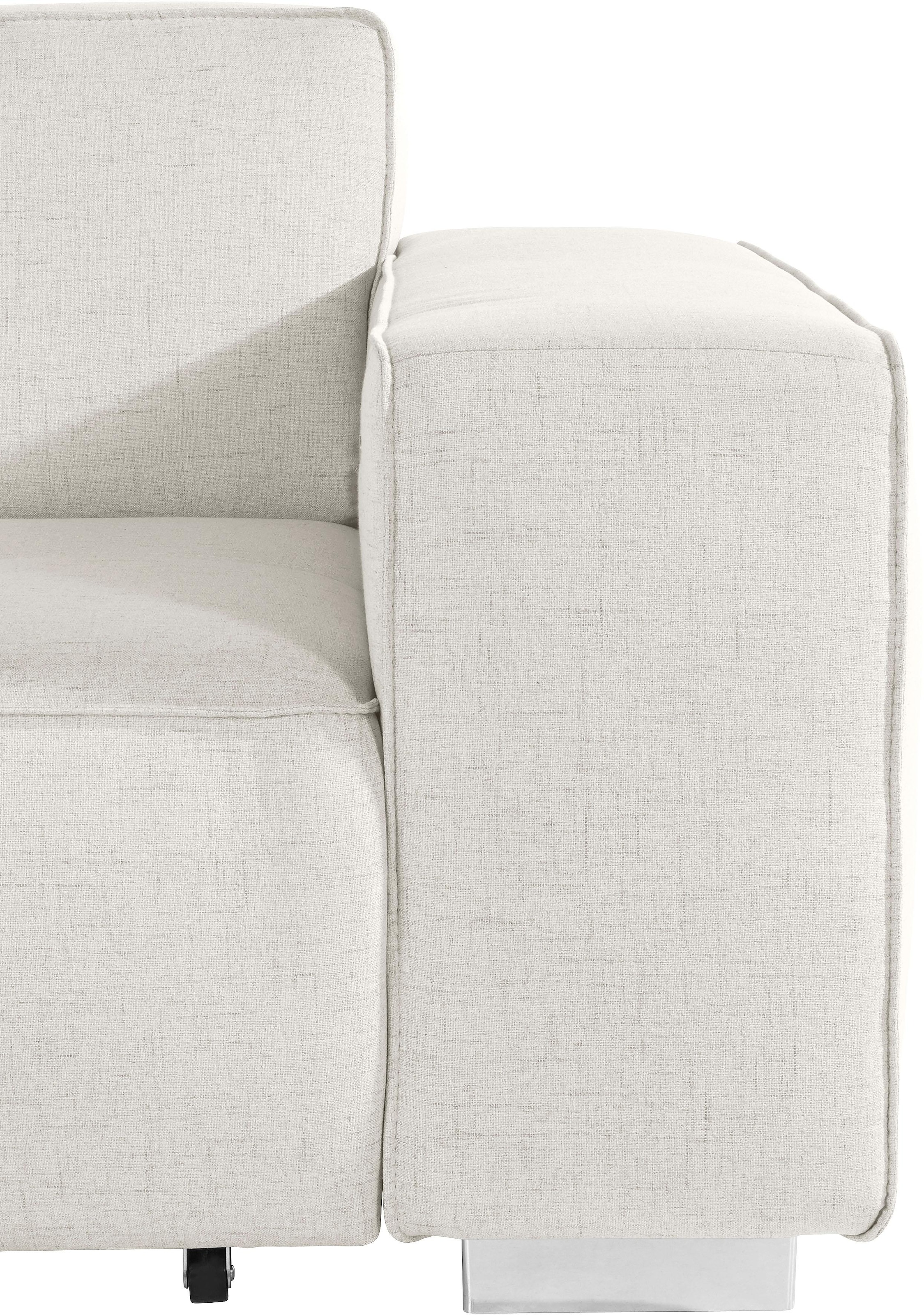 INOSIGN Ecksofa »Sapporo L-Form« wahlweise Bettfunktion oder Sitztiefenverstellung, Federkern