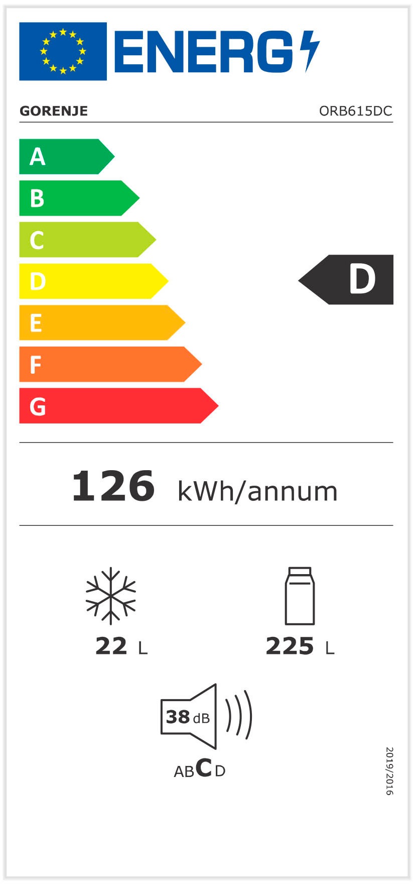 GORENJE Kühlschrank, hoch, kaufen bei 59,5 ORB615DC-L, OTTO jetzt cm 152,5 breit cm