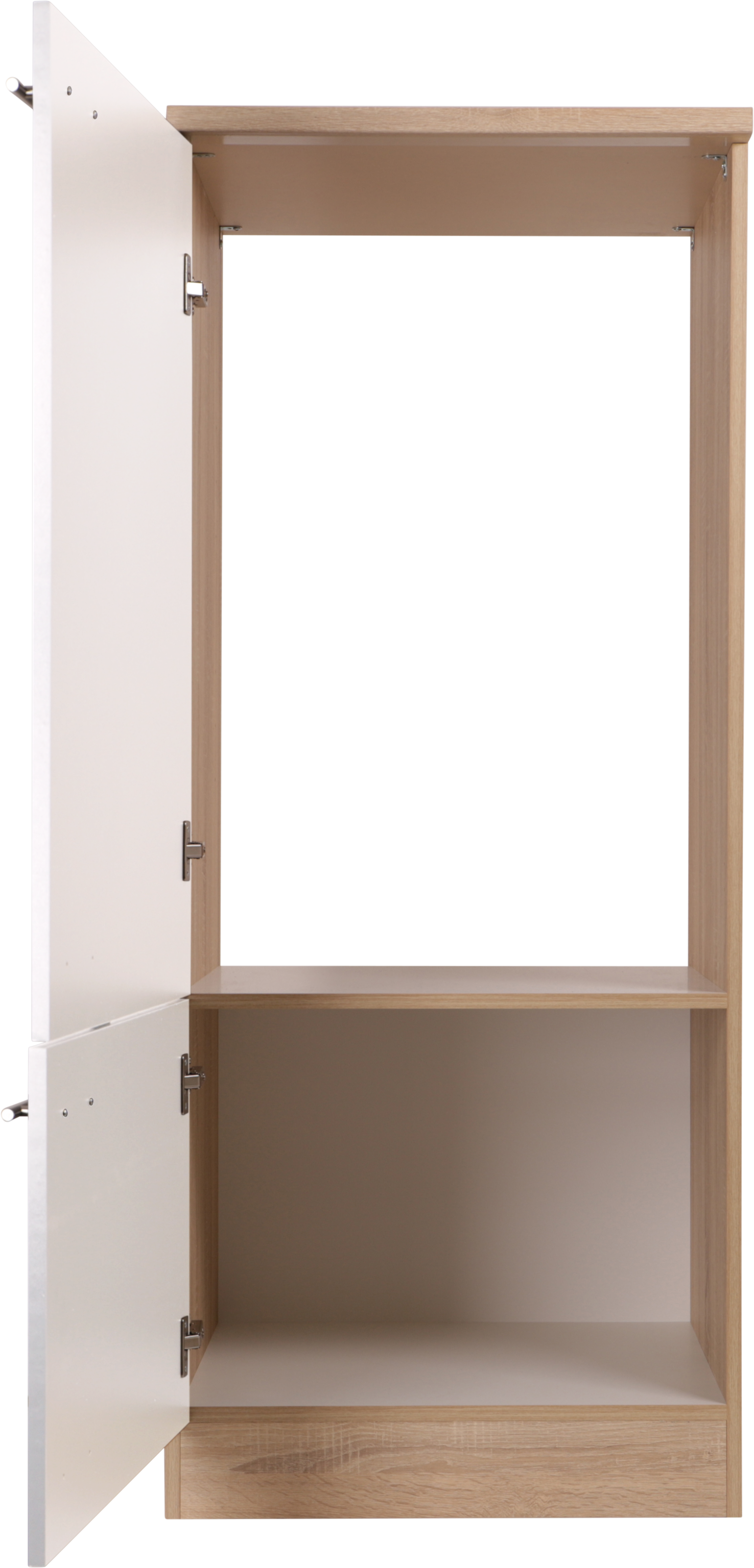 RESPEKTA Kühlumbauschrank »Merle« Breite 60 cm, Türen wechselseitig anschlagbar, Griffe aus Metall