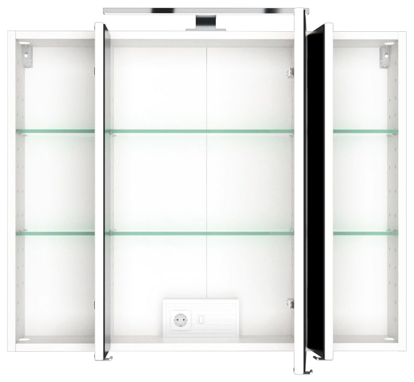 HELD MÖBEL Spiegelschrank »Baabe«, Breite 80 cm, mit 3D-Effekt, dank 3 Spiegeltüren