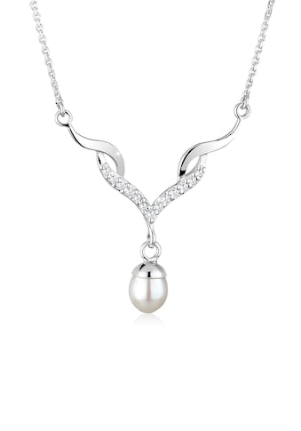 Elli Perlenkette »Festlich Perle Zirkonia 925 Sterling Silber« kaufen