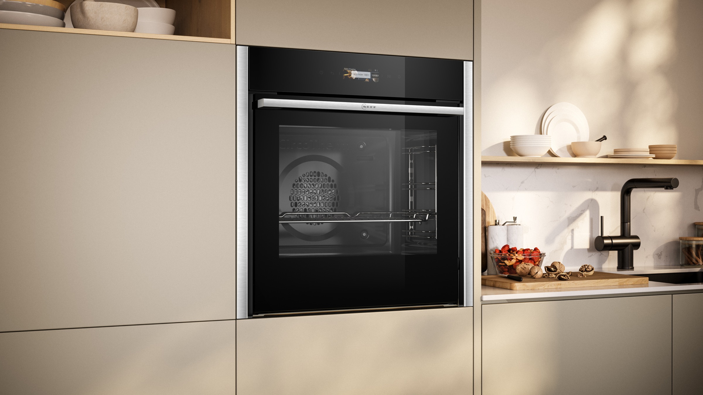 NEFF Einbaubackofen N 70 »B44CR21N0« mit Teleskopauszug nachrüstbar mit Hydrolyse