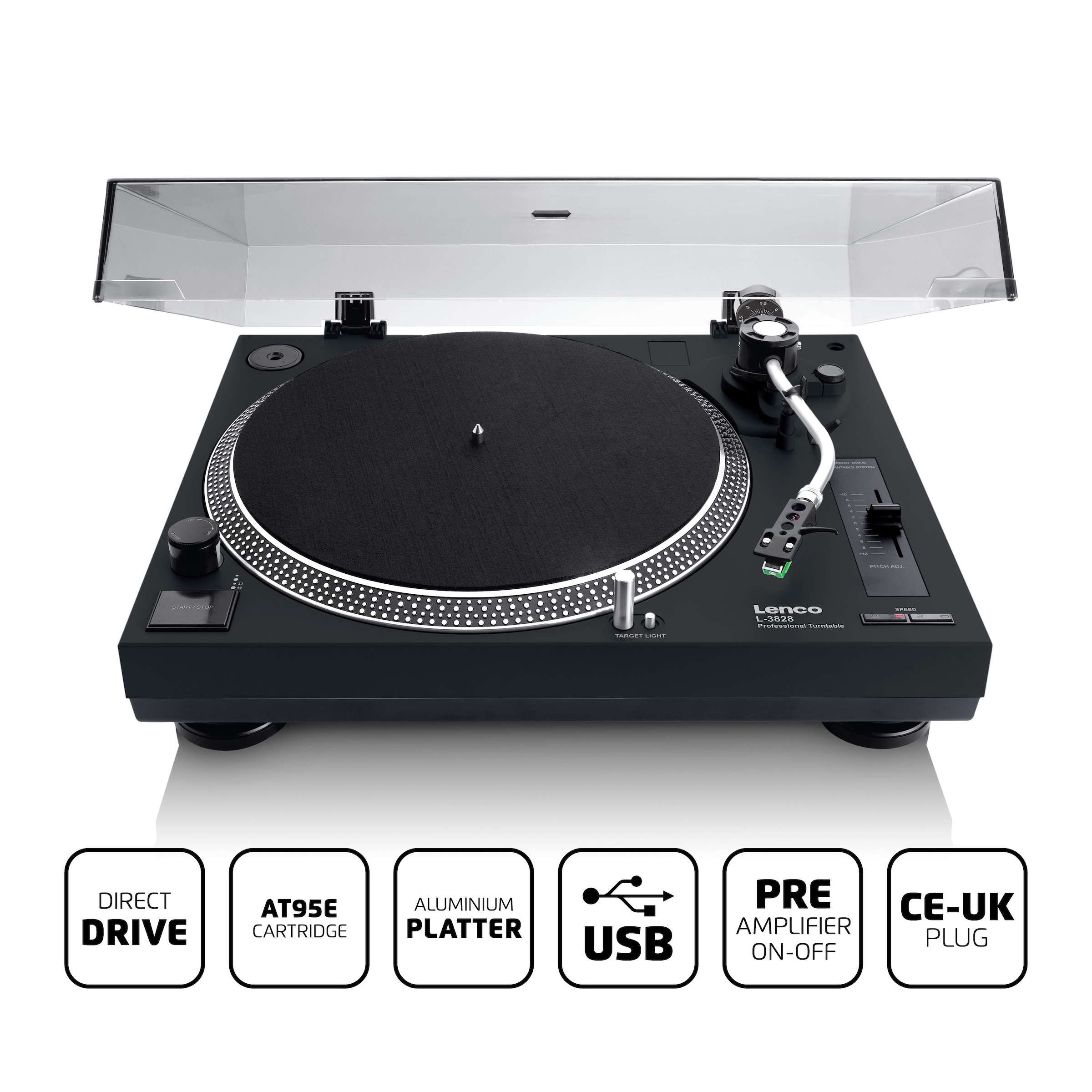 Lenco Plattenspieler »L-3828BK«