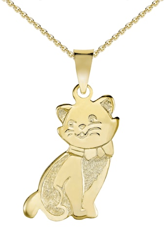 Kette mit Anhänger »Schmuck Geschenk Silber 925 Halsschmuck Halskette Ankerkette Katze«