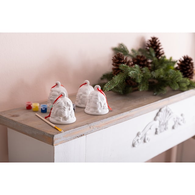Myflair Möbel & Accessoires Baumbehang »Weihnachtsdeko«, (Set), Glocke, zum  Bemalen, inkl. 6 Farben und Pinsel im OTTO Online Shop