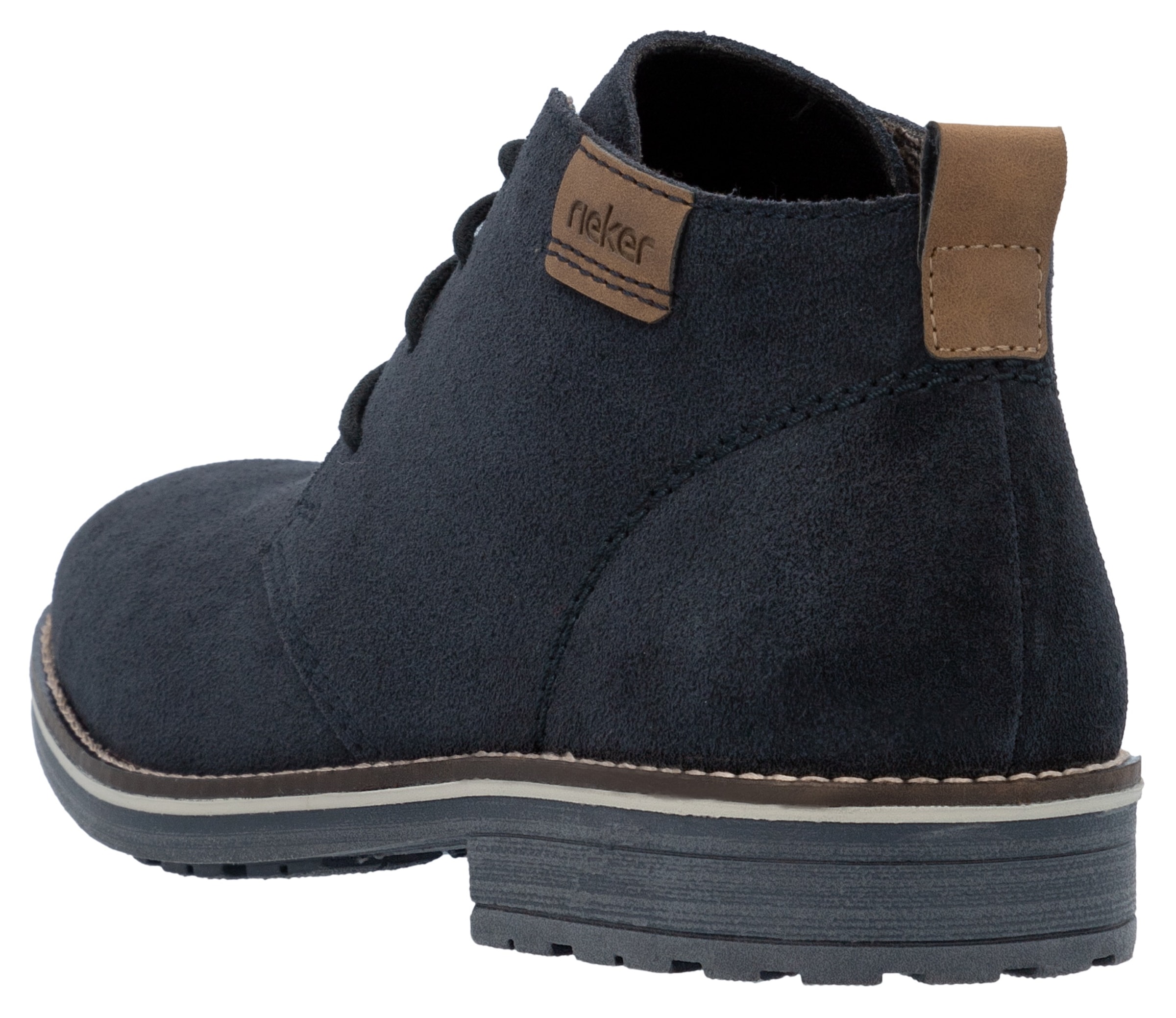 Rieker Schnürstiefelette, mit kariertem Innenfutter