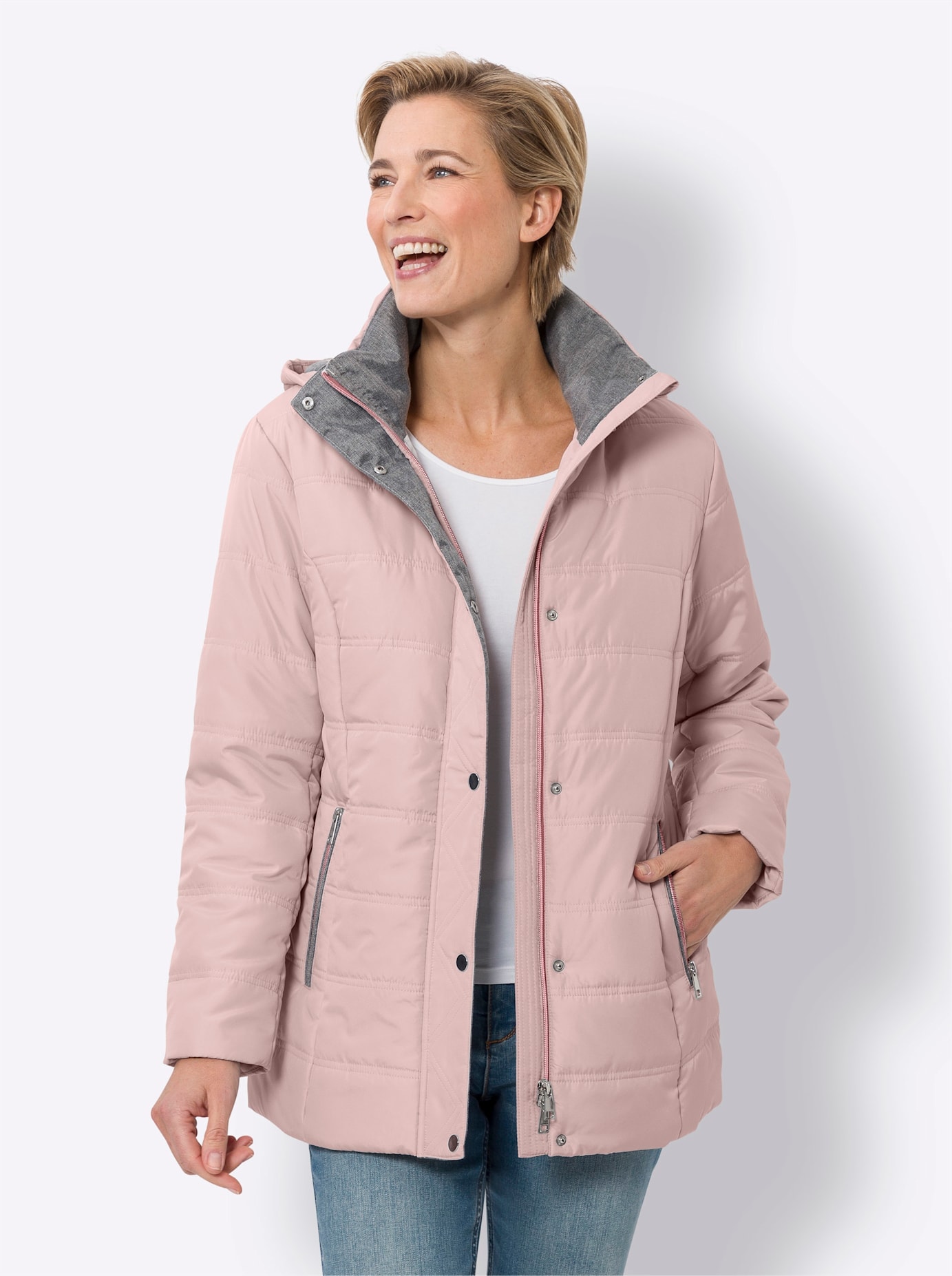 Classic Basics Steppjacke mit Kapuze