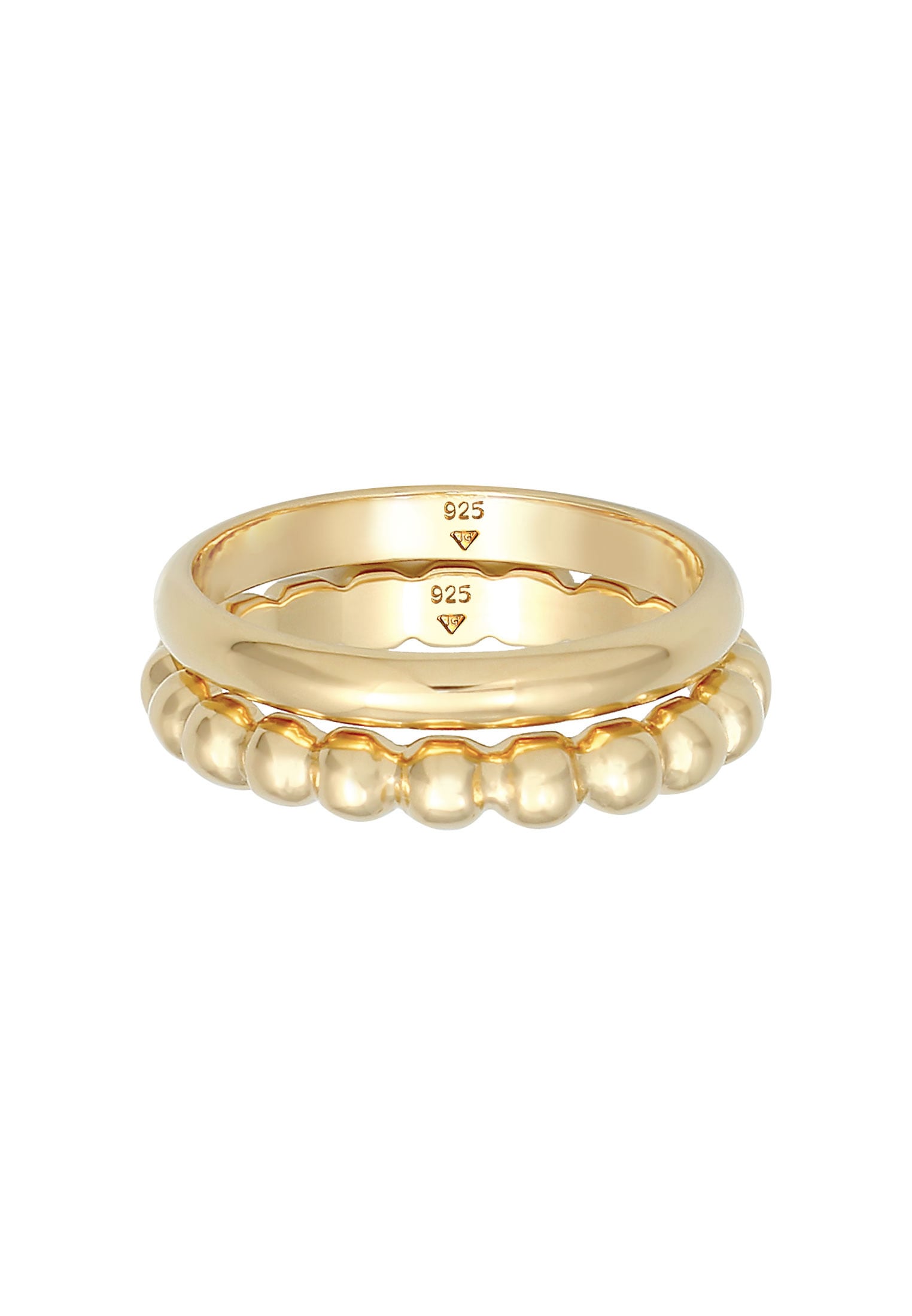 Elli Ring-Set »Ring Bandring Basic Kugel Design (2 tlg.) 925 Silber«