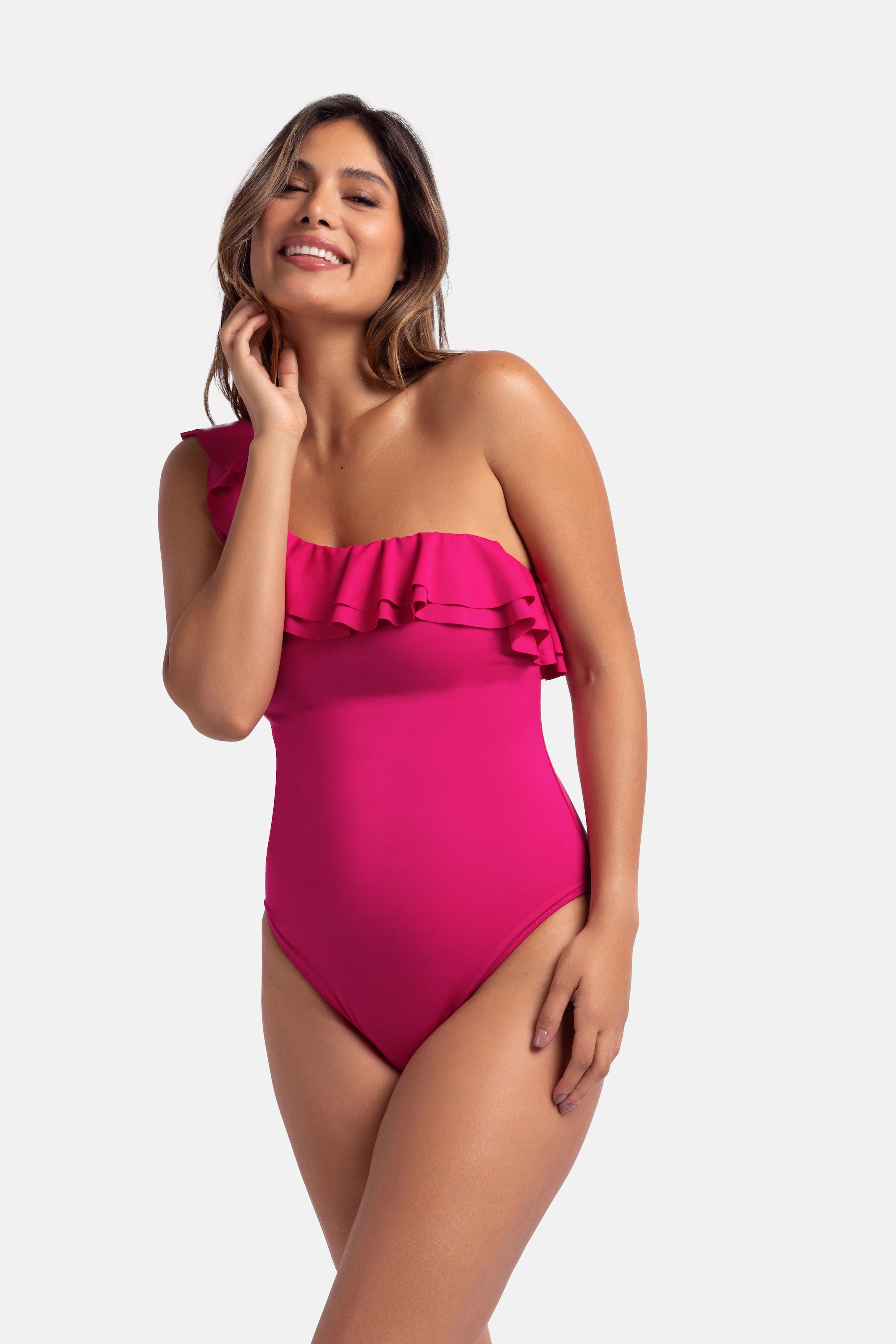 Dorina Badeanzug »CAP CANA«, Rüschen Volant, One Shoulder