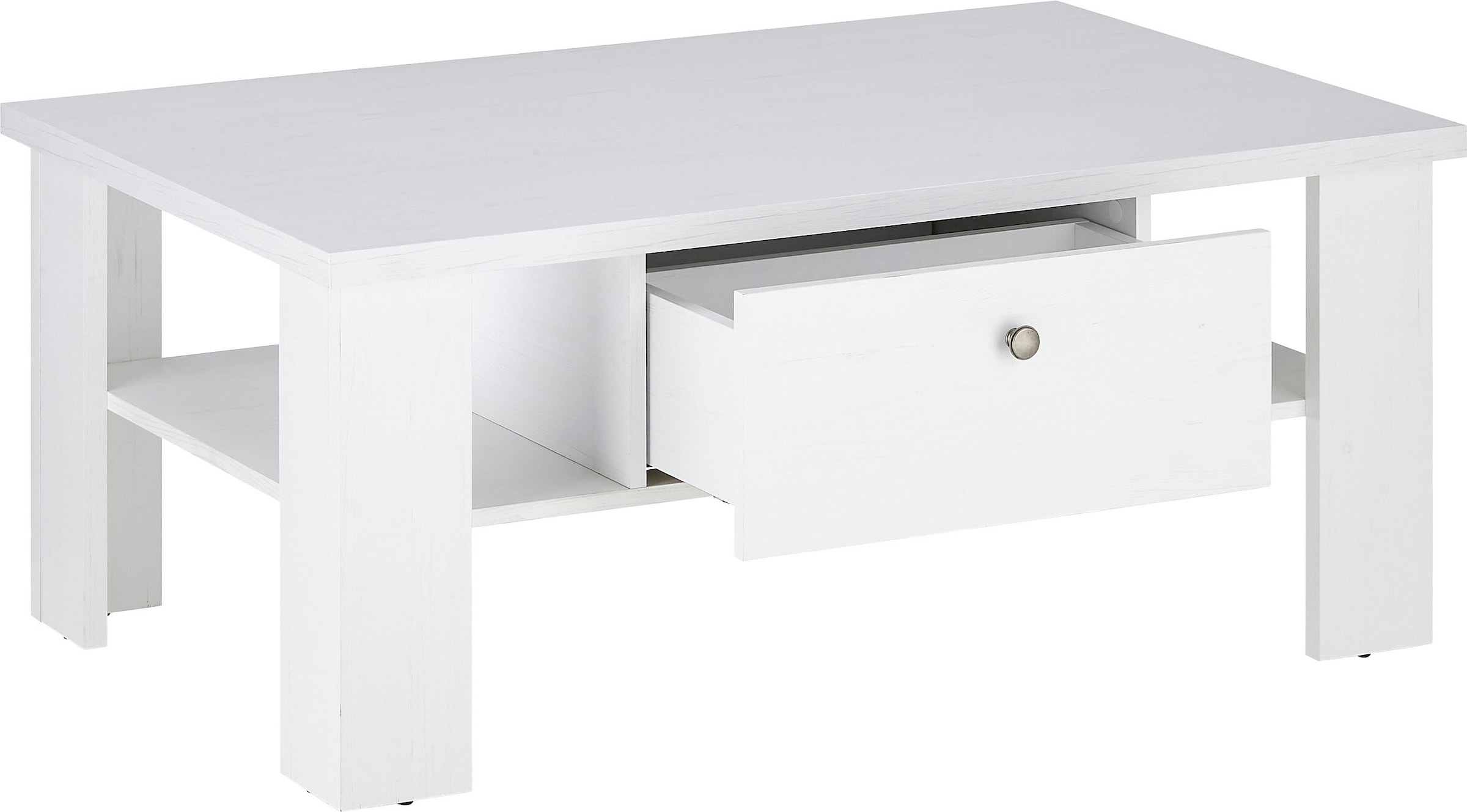 Home affaire Couchtisch »RAVENNA«, im zeitlosen Landhausstil, Breite 107 cm, Griffe aus Metall
