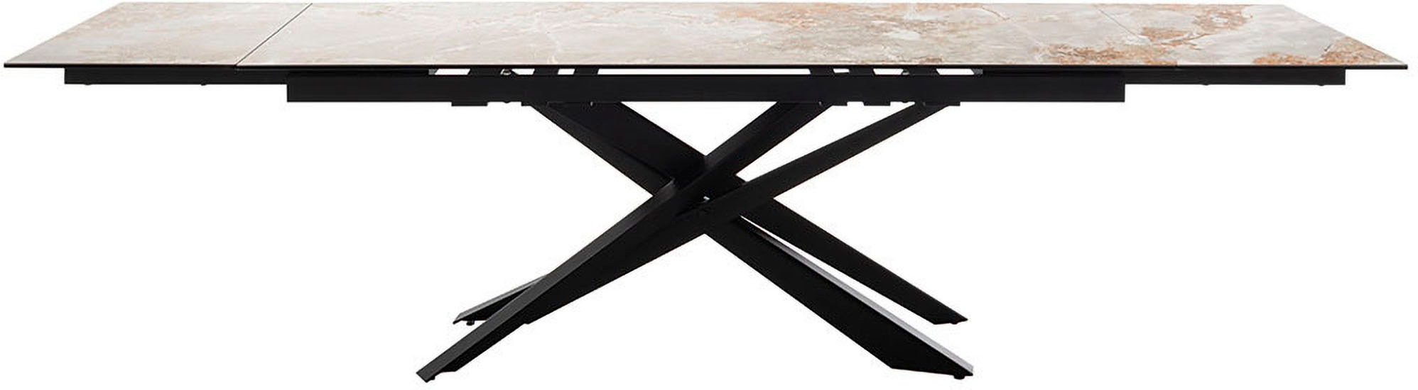 MCA furniture Esstisch »TESERO Auszugtisch 200-300 cm«, (Einzelstück), Keramik,Metall,Marmor-Optik,ausziehbar,belastbar 100kg,10-12 Pers.