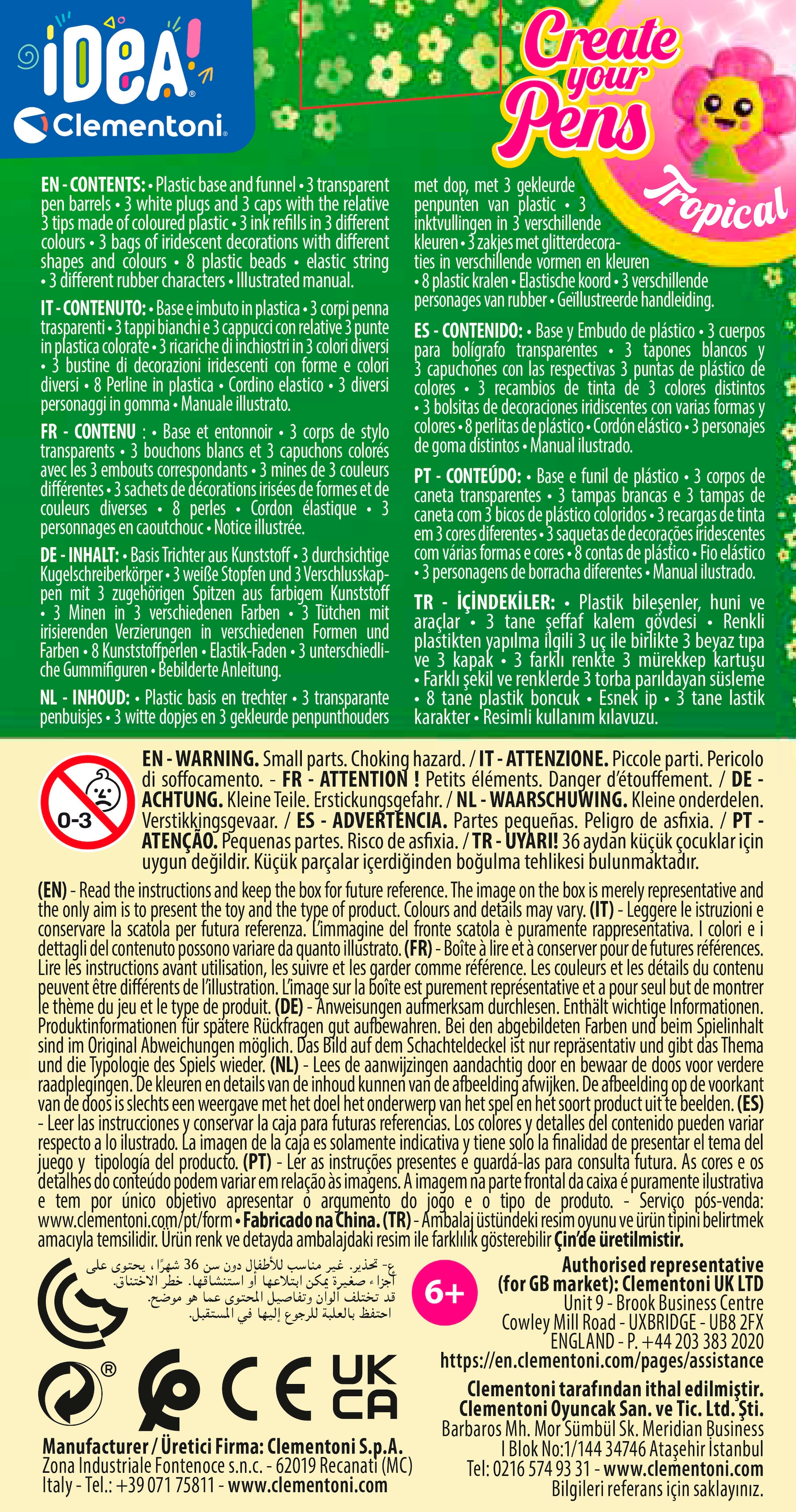 Clementoni® Kreativset »Idea, Deine Stift-Kreationen - Tropical«