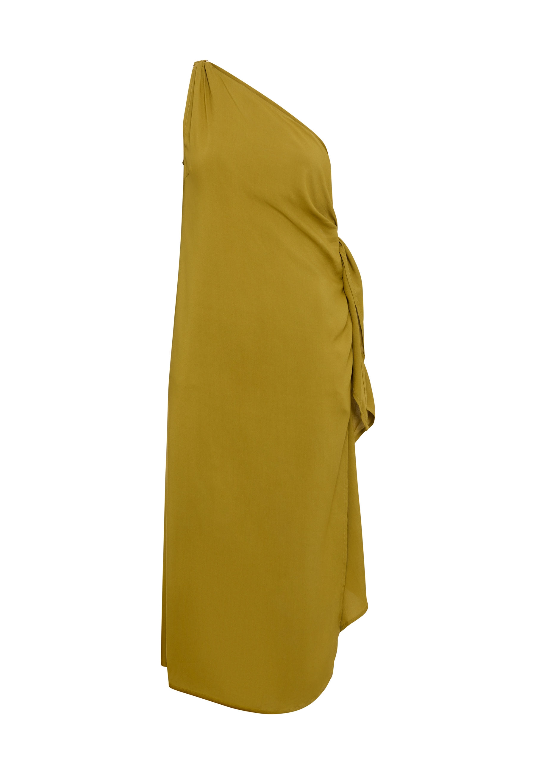LSCN by LASCANA One-Shoulder-Kleid mit goldfarbenen Zieraccessoire am Träger, Strandkleid