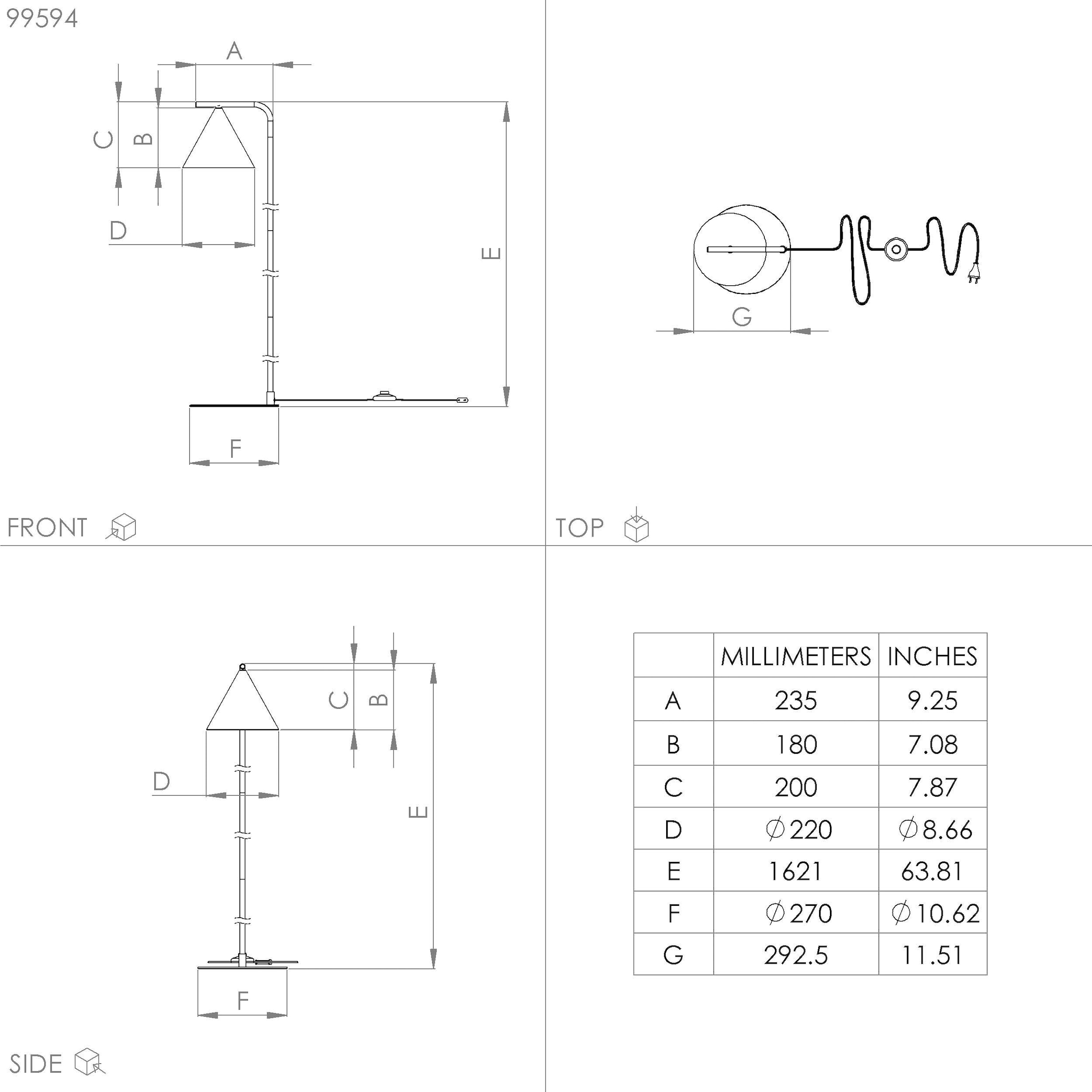 EGLO Stehlampe »NARICES«, Leuchtmittel E27 | Leuchtmittel wechselbar-ohne Leuchtmittel, Stehleuchte in schwarz aus Stahl - exkl. E27 - 1X40W