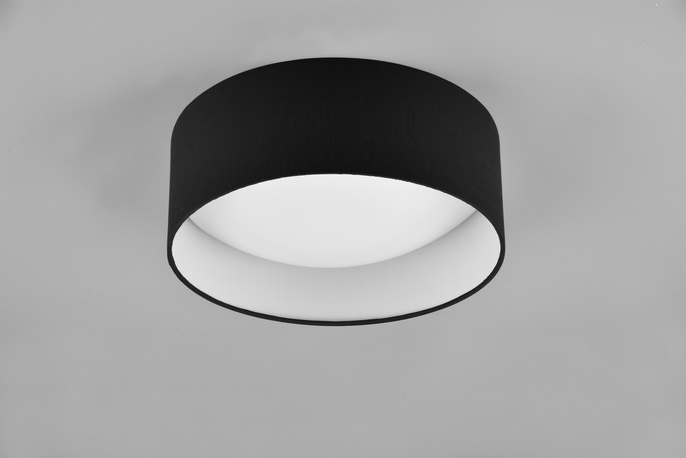 REALITY Leuchten LED Deckenleuchte »LOCARNO, runde LED Deckenlampe mit Stoffschirm, Ø 30 cm Höhe 11 cm« LED-Board 1 Stk. Warmweiß 12W LED warmweiß 3000 K, 1160 Lumen, Wohnzimmer Schlafzimmer Licht