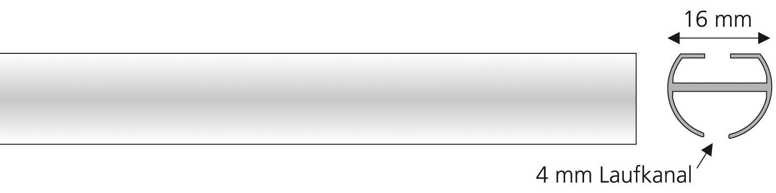 Liedeco Innenlaufprofil 1-läufig im Fixmaß Ø 16 mm