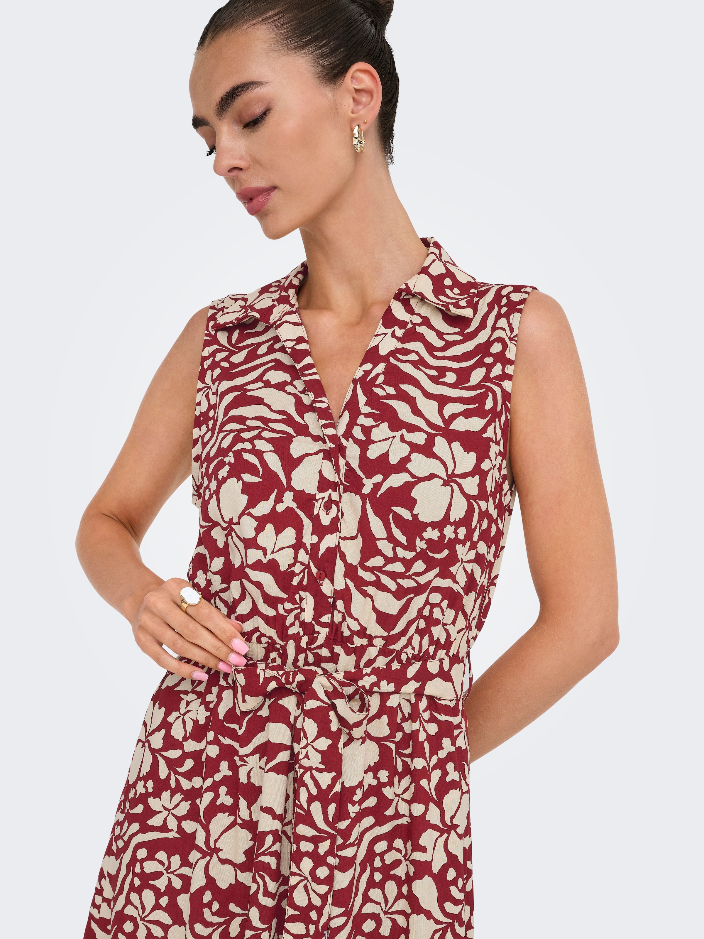 ONLY Maxikleid »ONLVIBE LIFE S/L SHIRT LONG DRESS WVN«