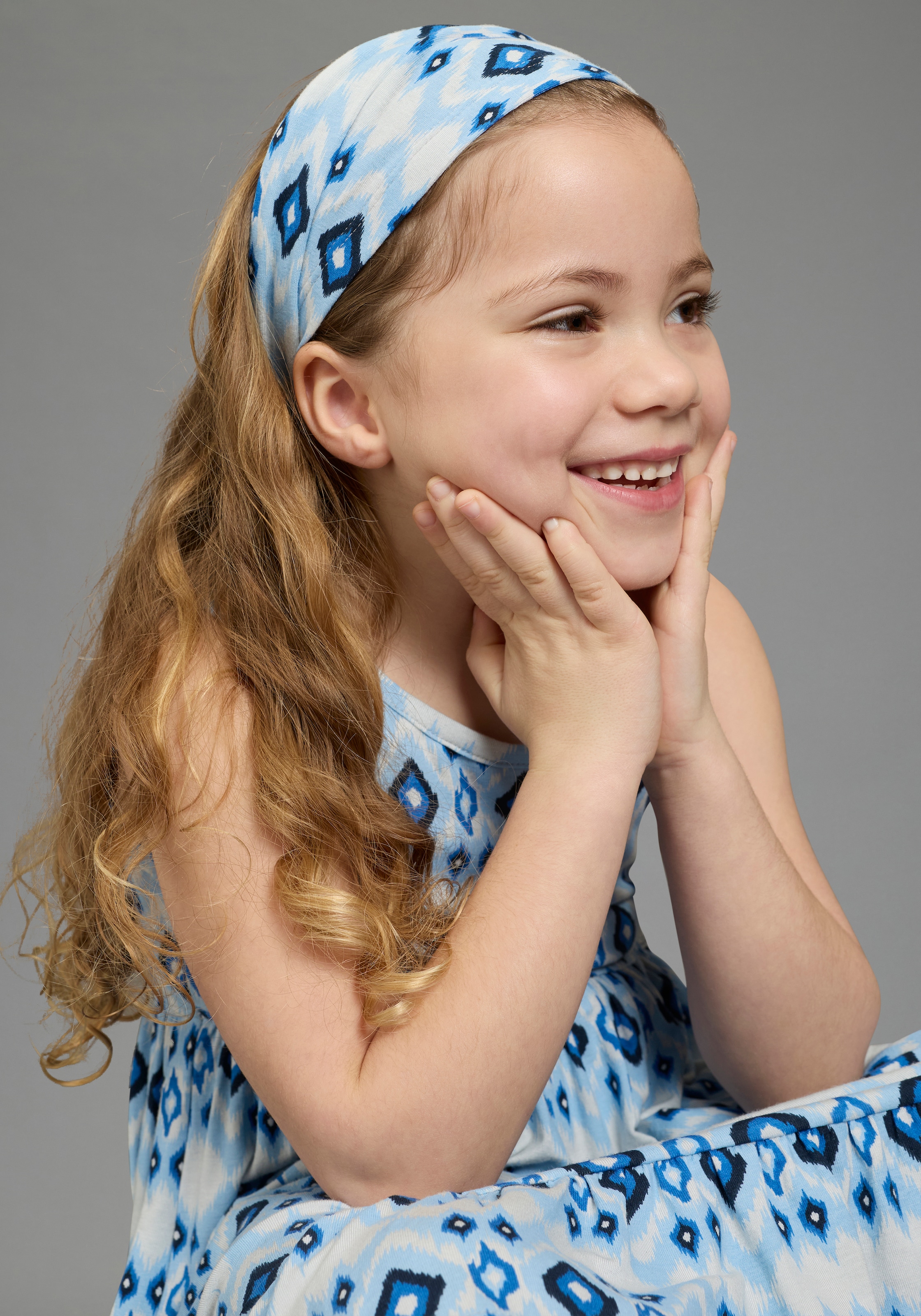 KangaROOS Kleid & Haarband »Kangaroos 2tlg Set: Kleid+Haarband« Set, 2, 2 tlg. aus Jersey, bedruckte Optik, aus Viskosemischung