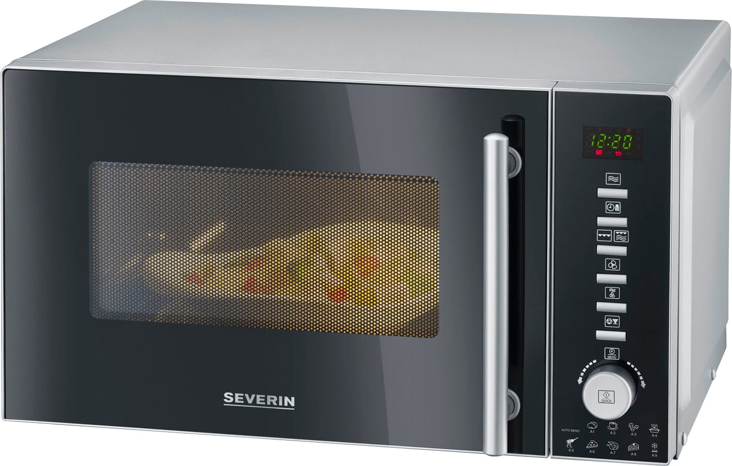 Severin Mikrowelle »MW 7773 mit Grill-und Heißluftfunktion 3-in-1« Grill Heißluft Mikrowelle 10 Leistungsstufen und 9 Automatik-Kochprogramme in...