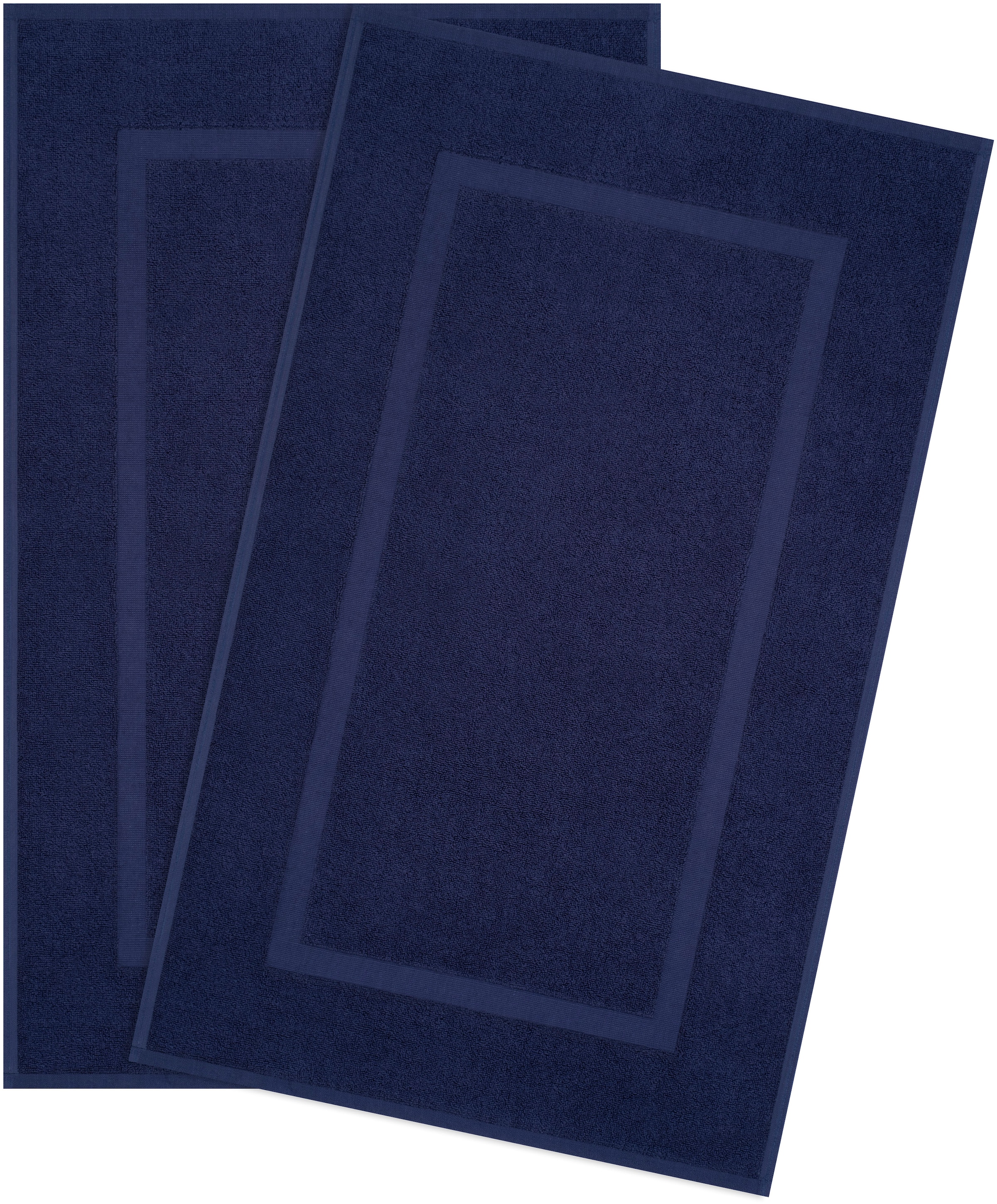 HAMMETEX Badematte »Hotelmatte, Duschvorleger« Höhe 5 mm rutschhemmend beschichtet beidseitig nutzbar 2-teiliges Set, einfarbig, 100% Baumwolle