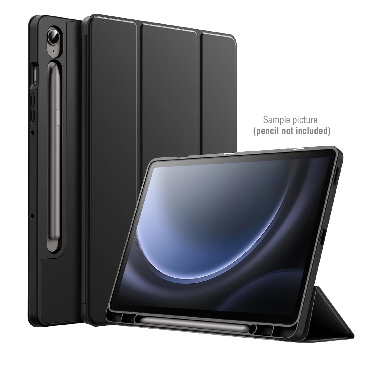 4smarts Tablet-Hülle »Folio Case Basic für Samsung Galaxy Tab S9«, Samsung Galaxy S9, Backcover, Schutzhülle, Tabletschutzhülle, Case, Schutzcase, stoßfest