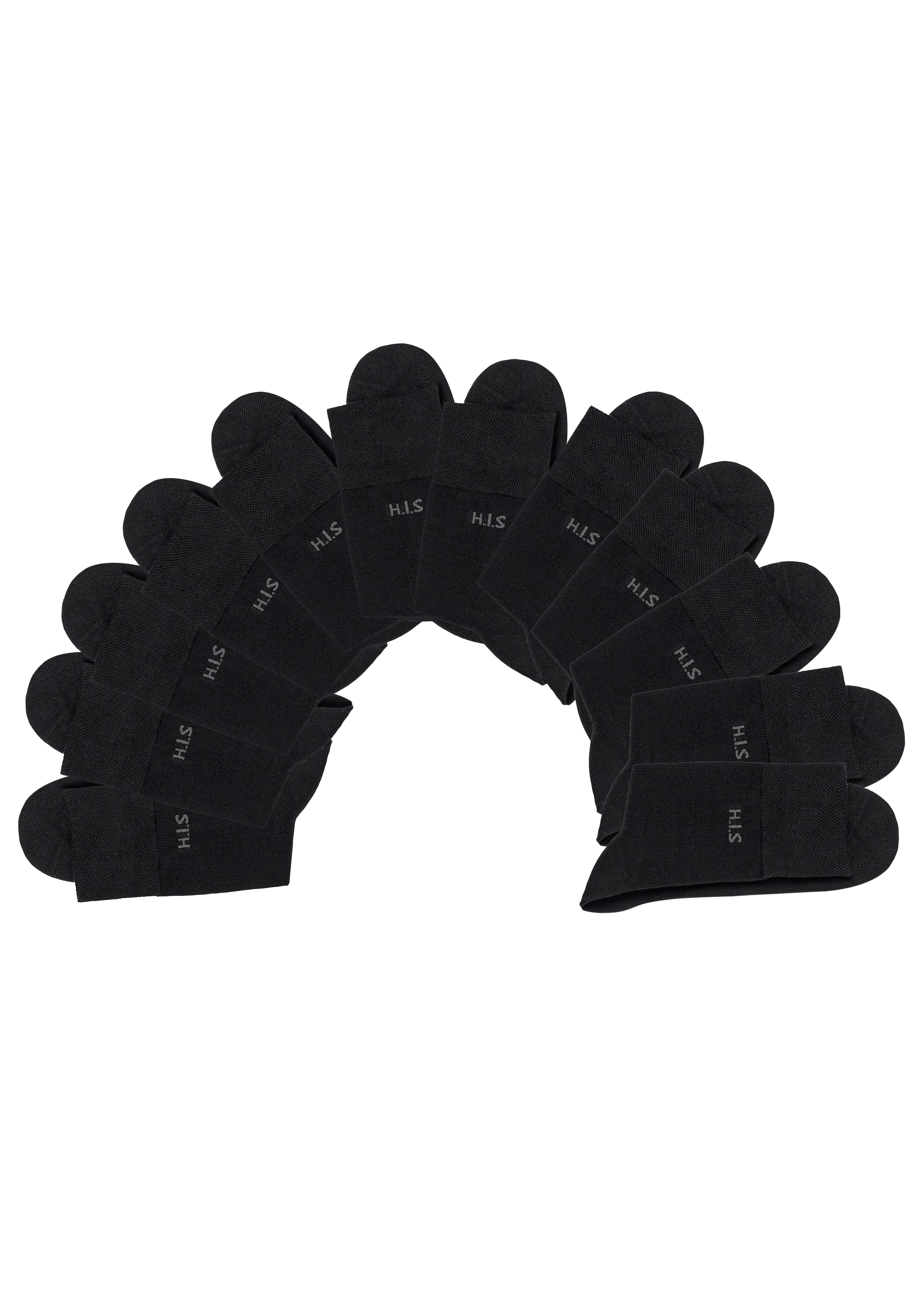 H.I.S Socken Packung, 12 Stk. tlg. ohne einschneidendes Gummi