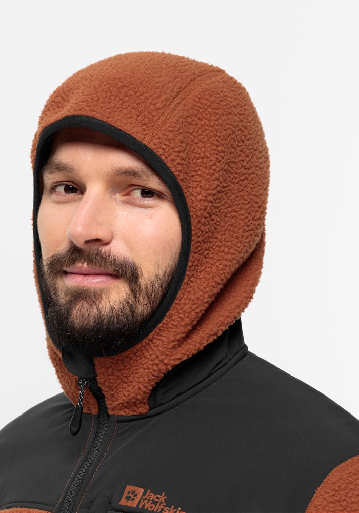 Jack Wolfskin Fleecejacke »KAMMWEG PILE FZ M«, mit Kapuze