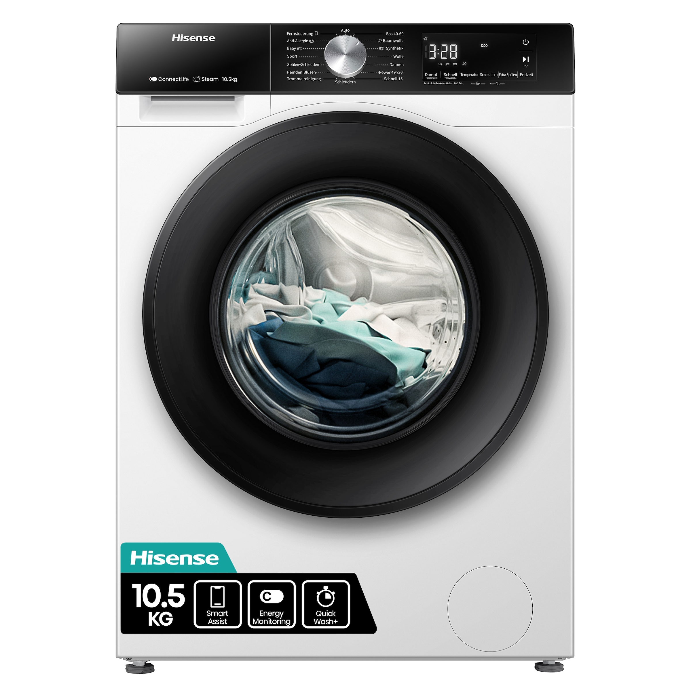 Hisense Waschmaschine »WF3S1043BW3«, 10 kg, 1400 U/min, Wifi-ConnectLife
