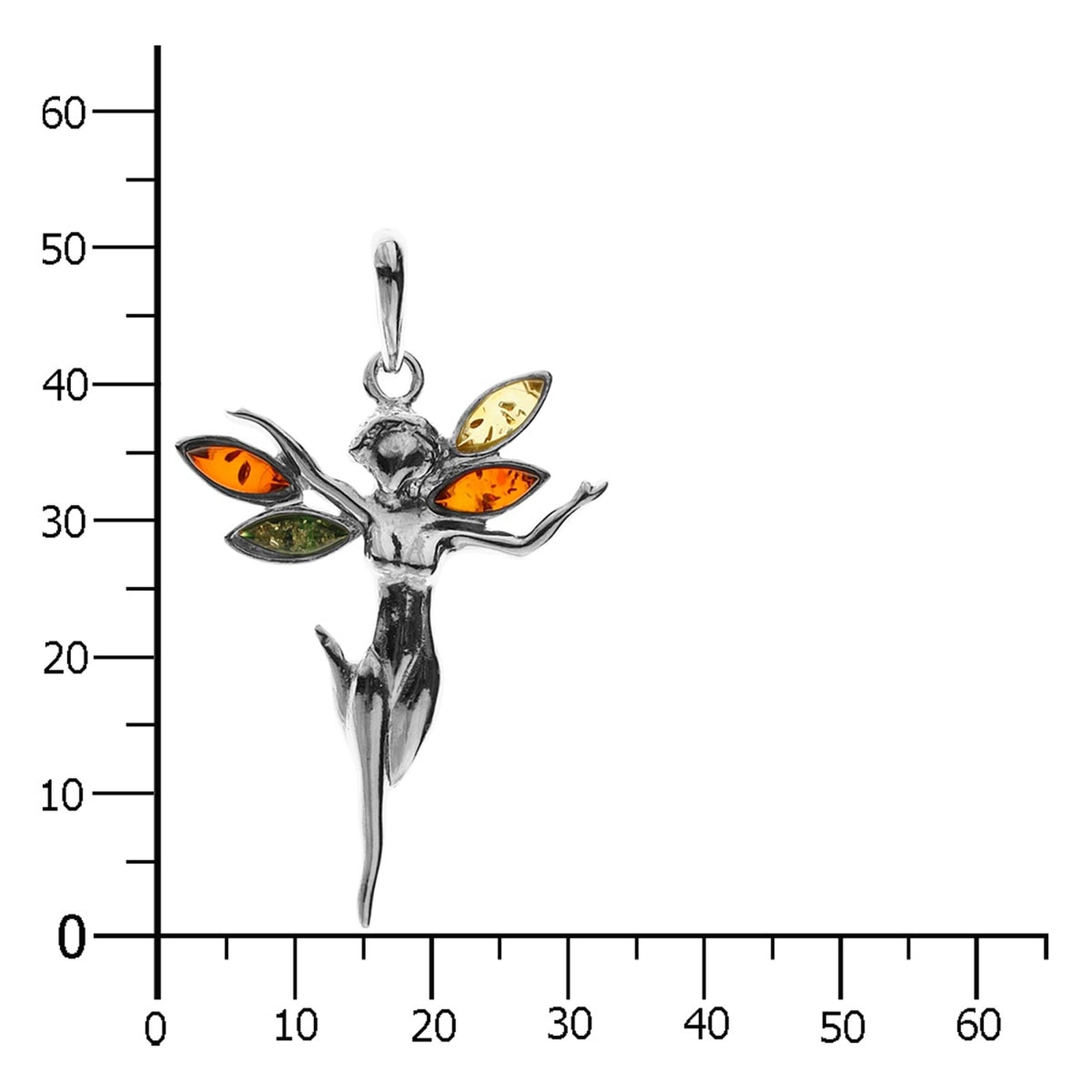 OSTSEE-SCHMUCK Kettenanhänger »- Elfe - Silber 925/000 - Bernstein«