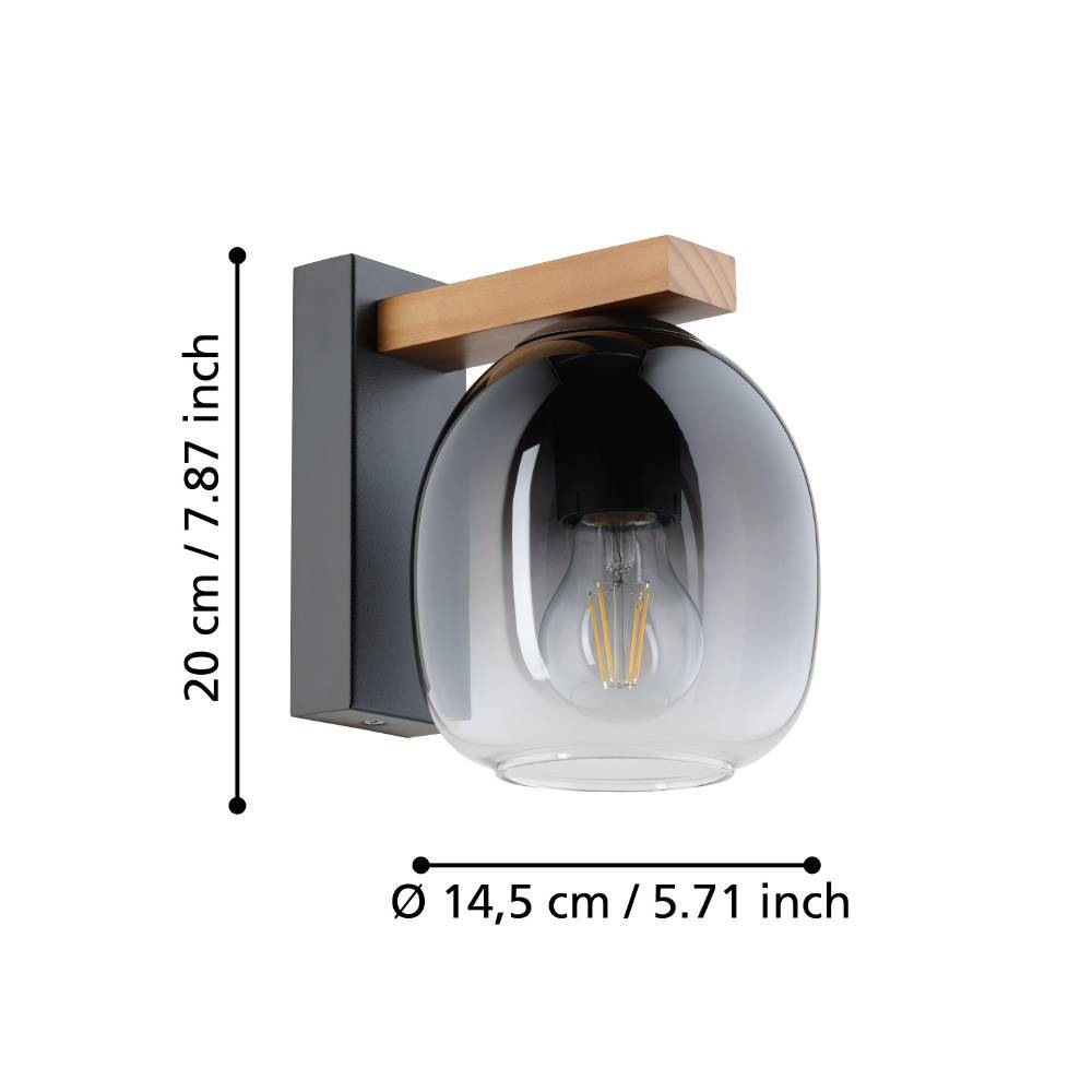 EGLO Wandleuchte »FILAGO«, 1 flammig, Leuchtmittel E27 | ohne Leuchtmittel, Wandleuchte für innen, FSCM70PA, Flurlampe, Lampe Wand mit E27 Fassung
