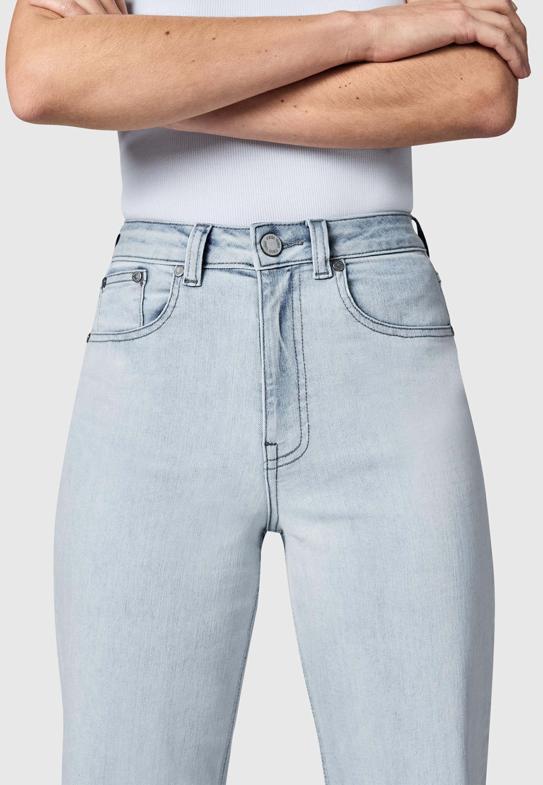 PEAK TIME Weite Jeans »Weite Jeans Eklipsa« Damen Wide Leg Jeans mit Logoprägung